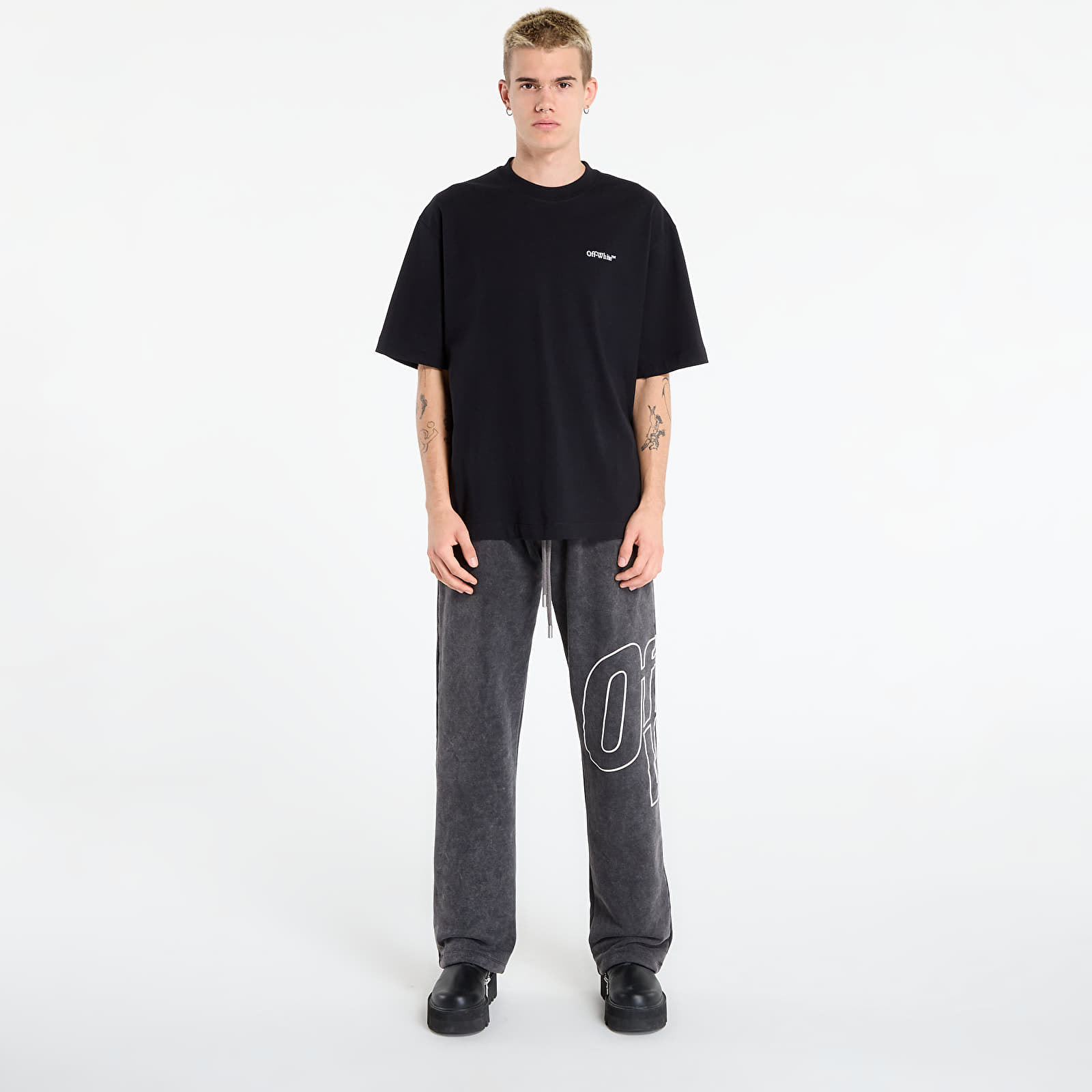 T-shirts Off-White Landscape Arrow Skate S/S Tee Black/ White