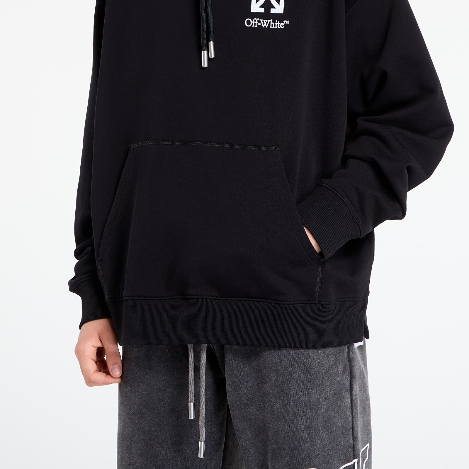Hoodies and sweatshirts Off-White Small Arrow Skate Hoodie Black/ White