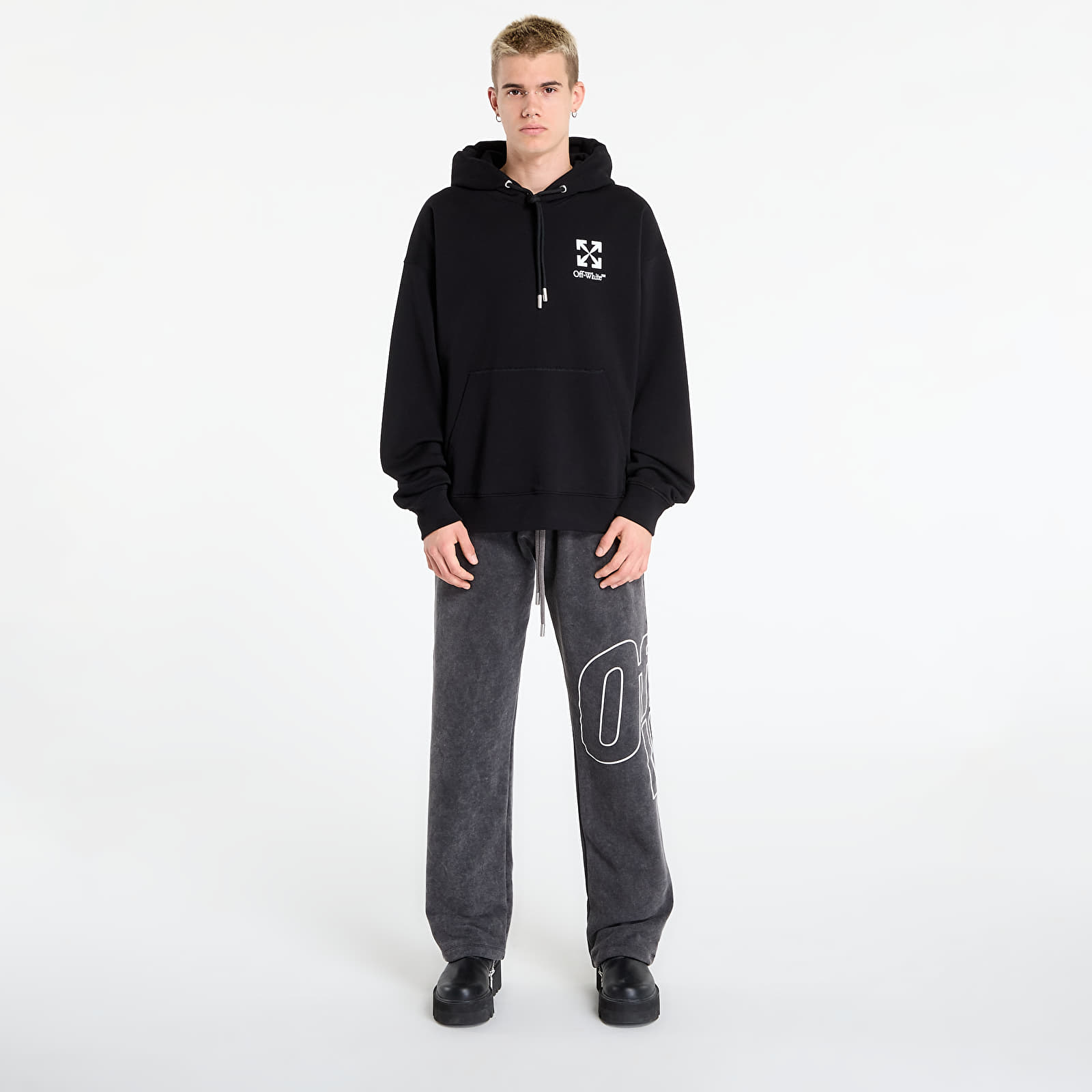 Hoodies and sweatshirts Off-White Small Arrow Skate Hoodie Black/ White