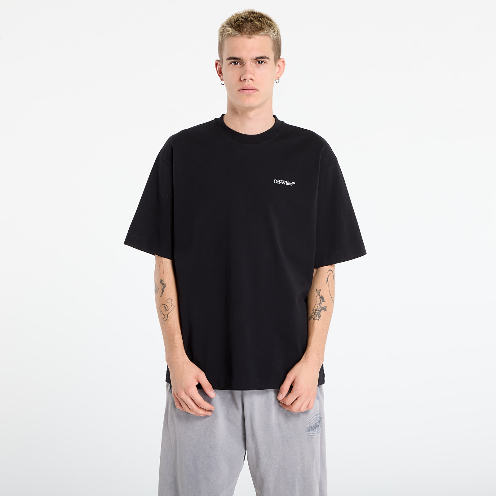 T-skjorter Off-White Half Arrow Skate S/S Tee Black/ White