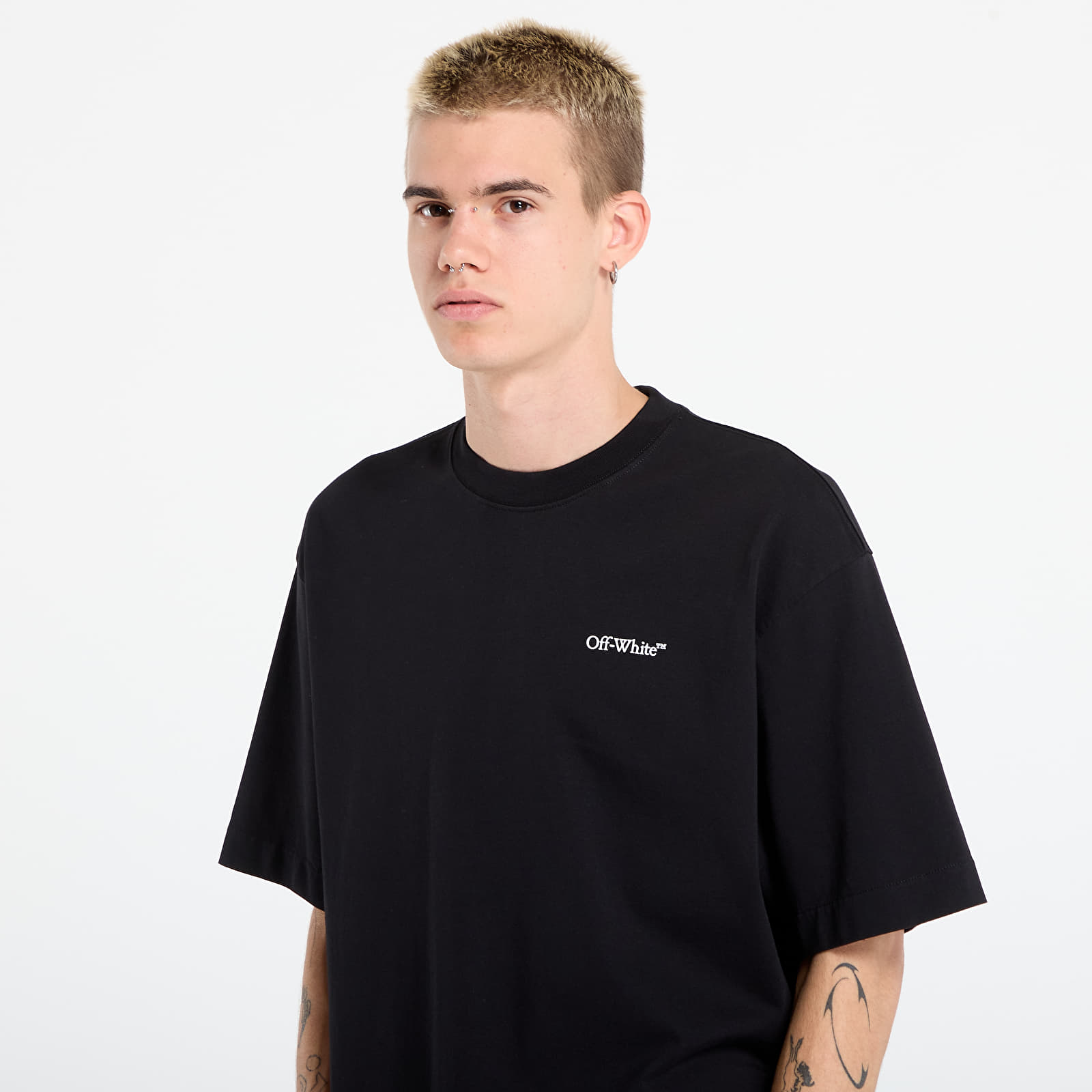 T-skjorter Off-White Half Arrow Skate S/S Tee Black/ White