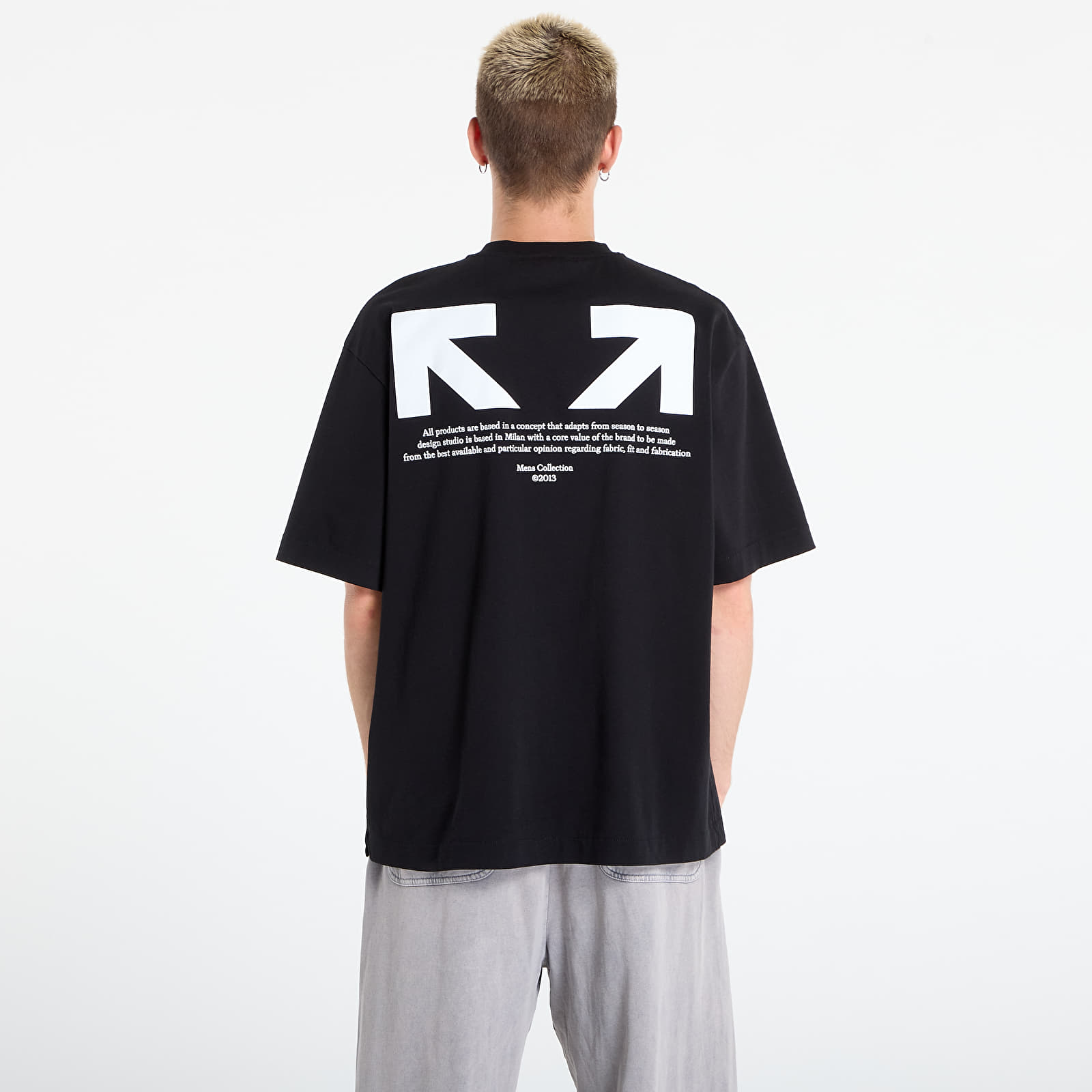 T-skjorter Off-White Half Arrow Skate S/S Tee Black/ White