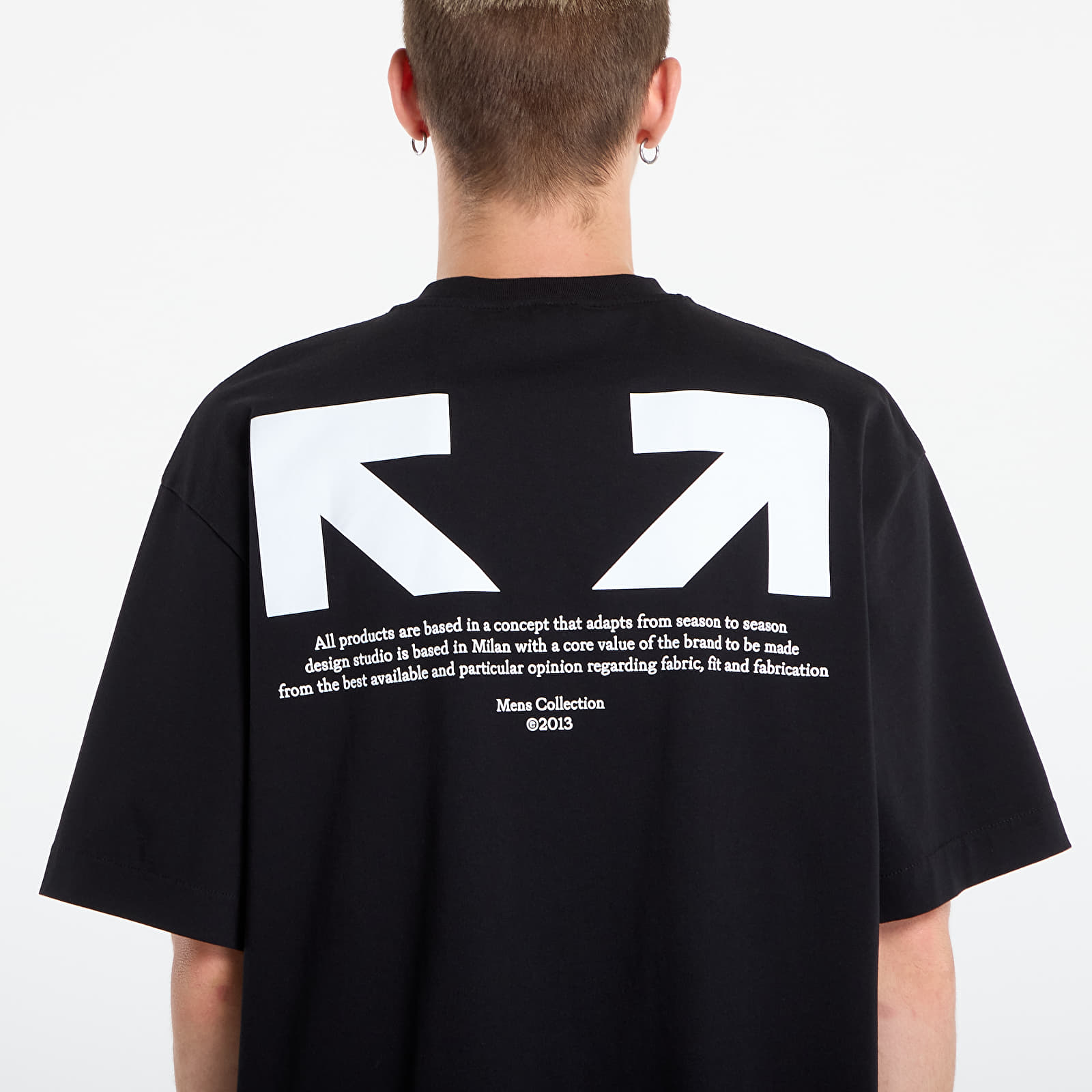 T-skjorter Off-White Half Arrow Skate S/S Tee Black/ White