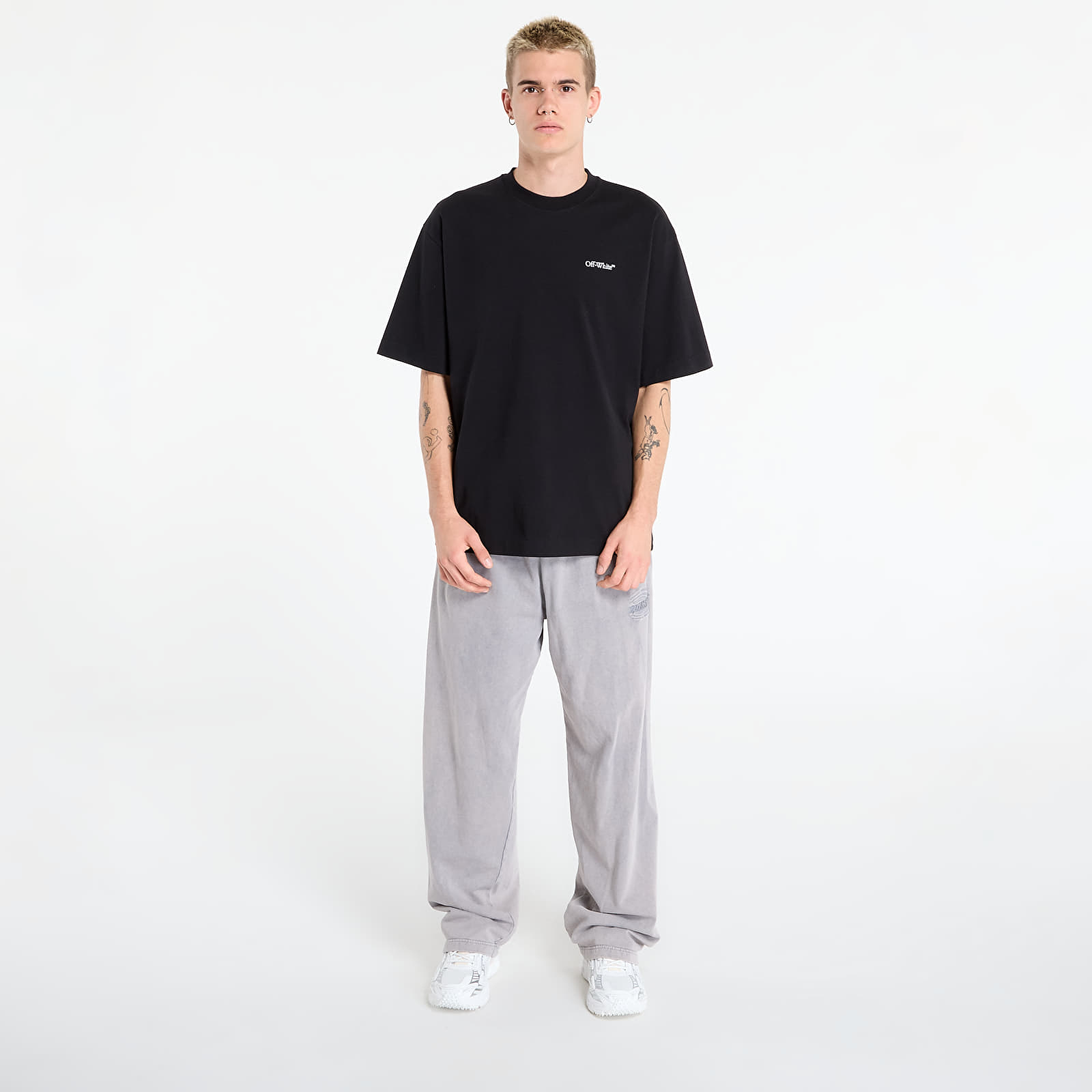 T-skjorter Off-White Half Arrow Skate S/S Tee Black/ White
