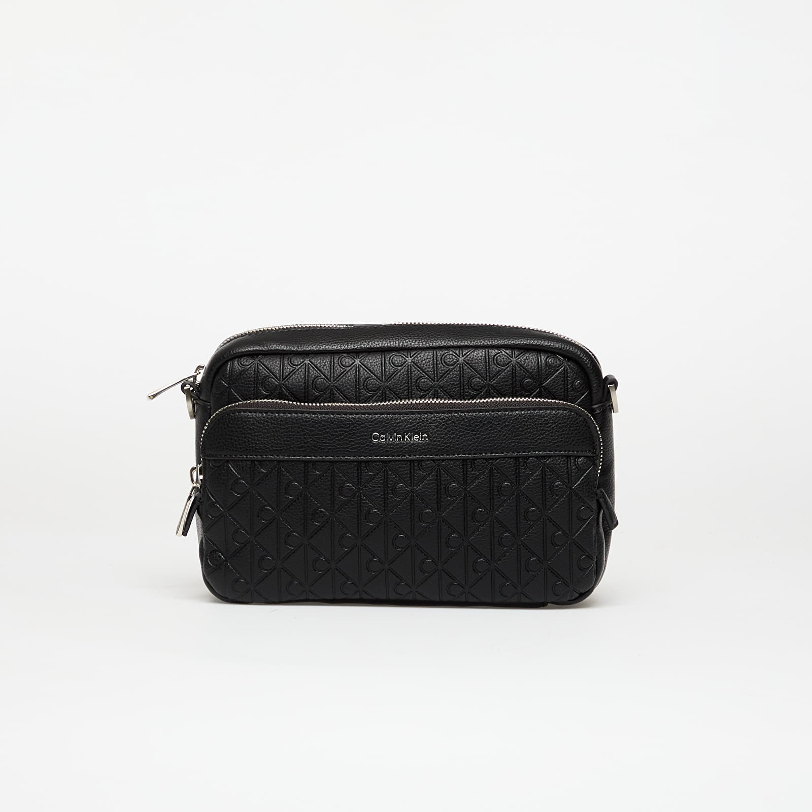 Men's Shoulder Bags Calvin Klein Emblem Aop Emboss Crossover Black