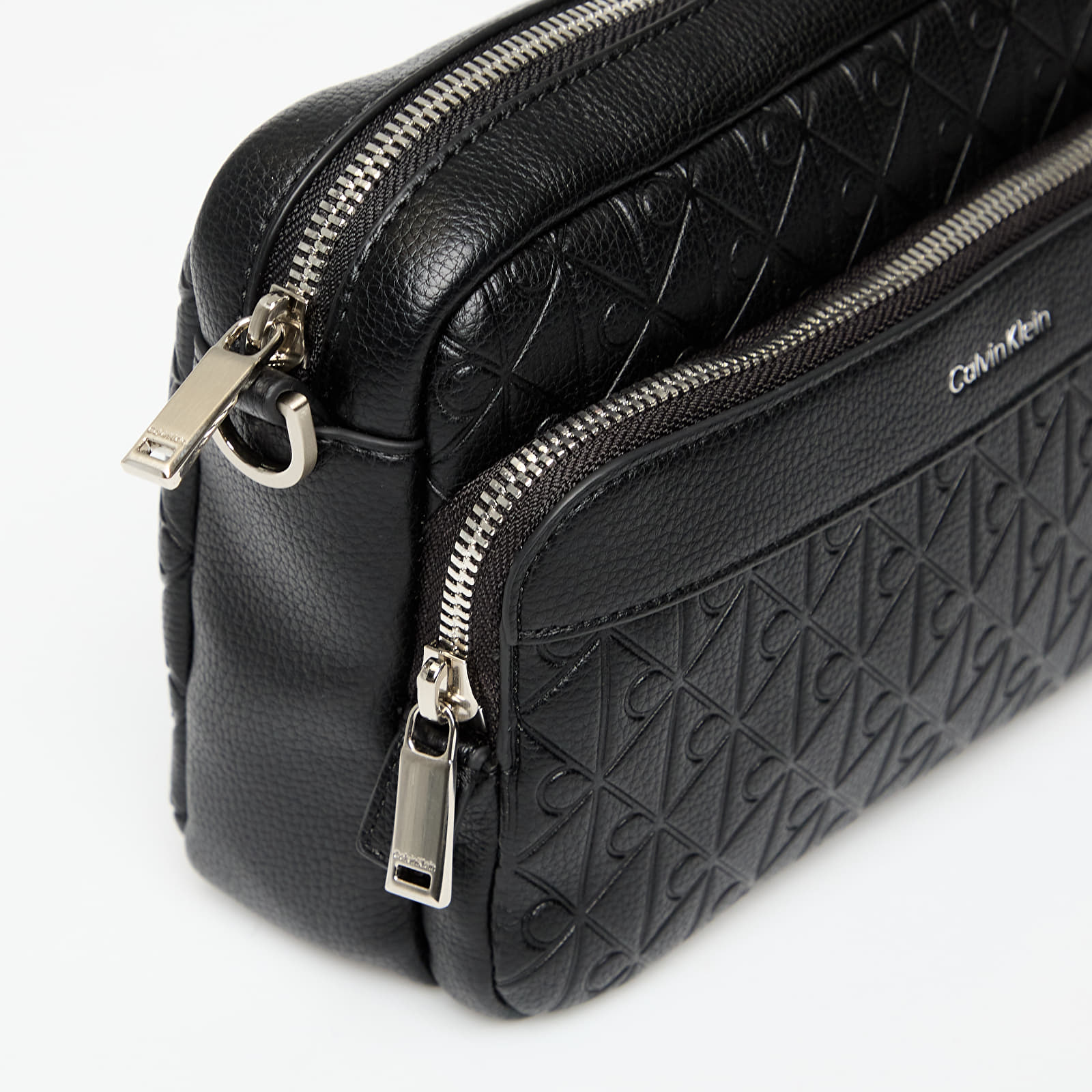 Men's Shoulder Bags Calvin Klein Emblem Aop Emboss Crossover Black