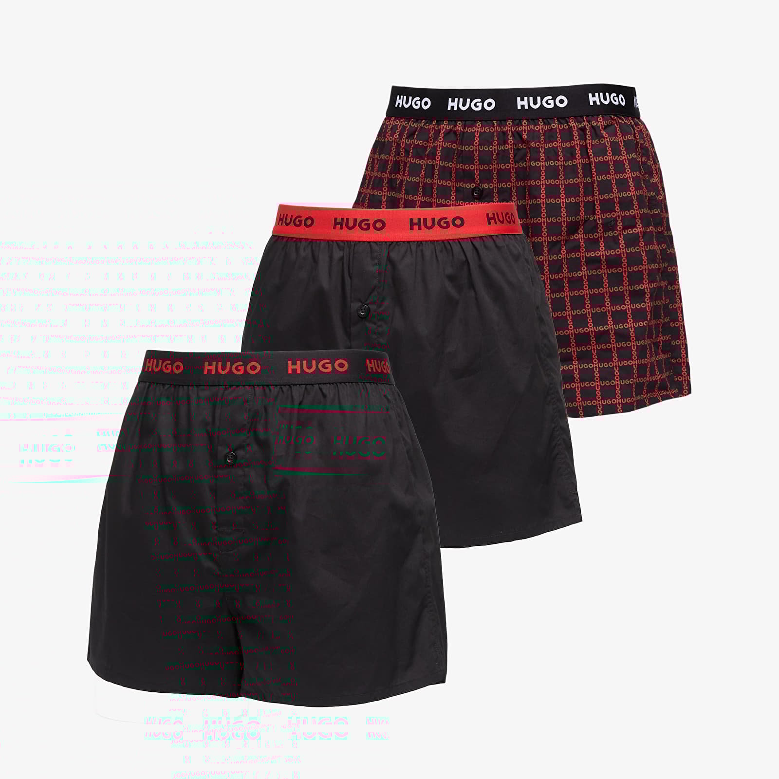 Bokserki męskie Hugo Boss Woven Boxer 3-Pack Multicolor