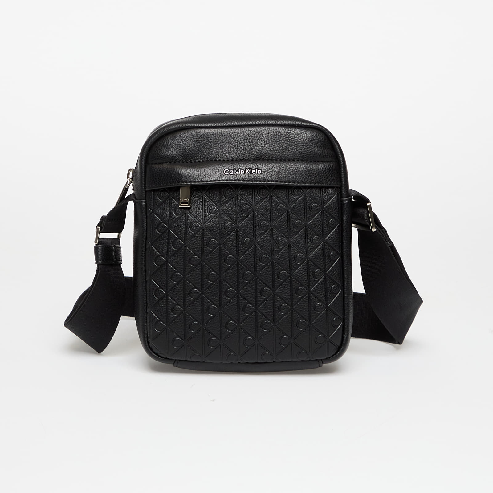 Men's Shoulder Bags Calvin Klein Emblem Aop Emboss Crossover Black