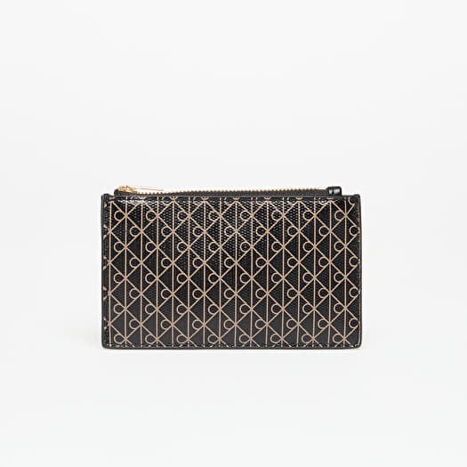 Wallet Calvin Klein Emblem Aop Top Zip Cardholder Black