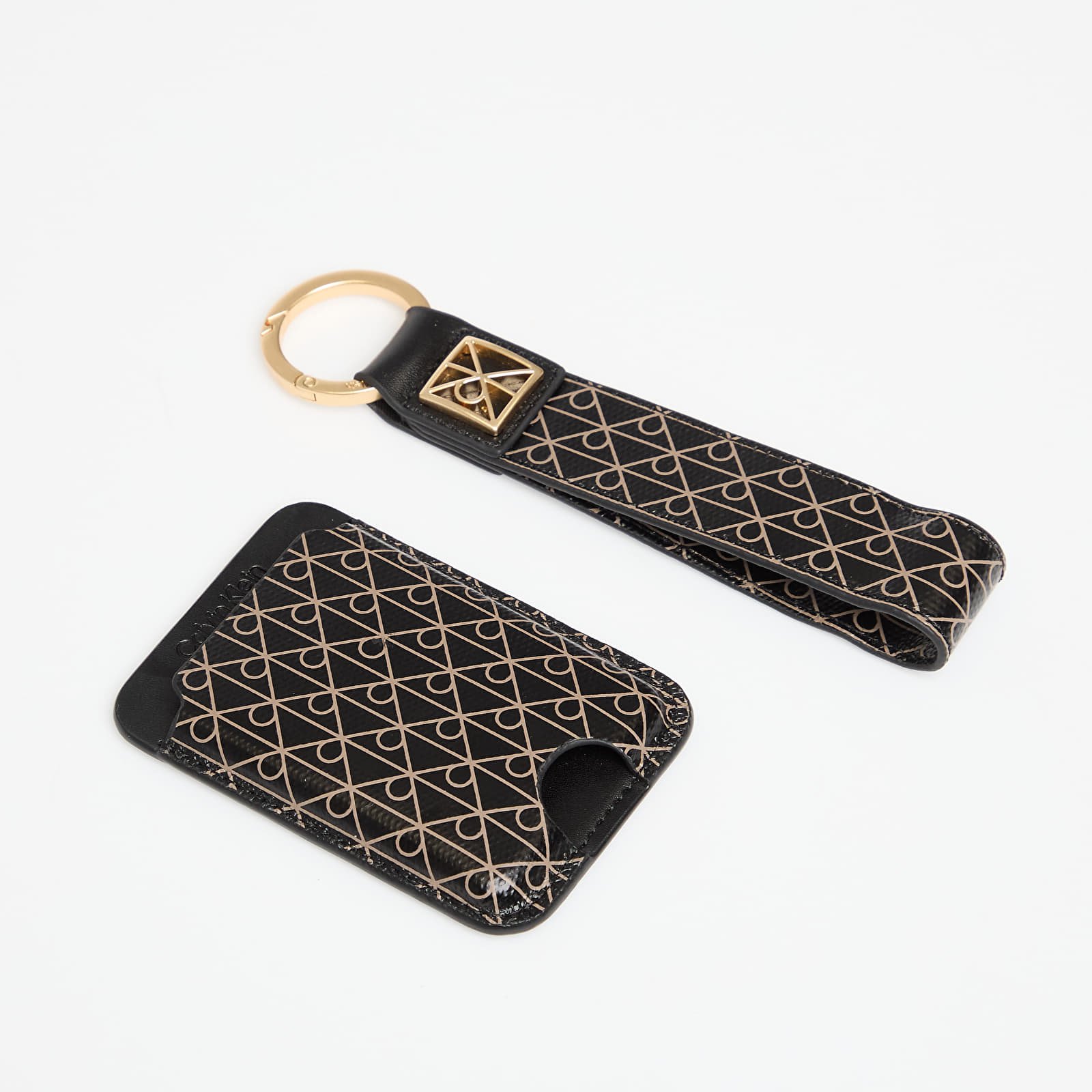 Men's wallets Calvin Klein Emblem Aop Key Fob + Cardholder Black