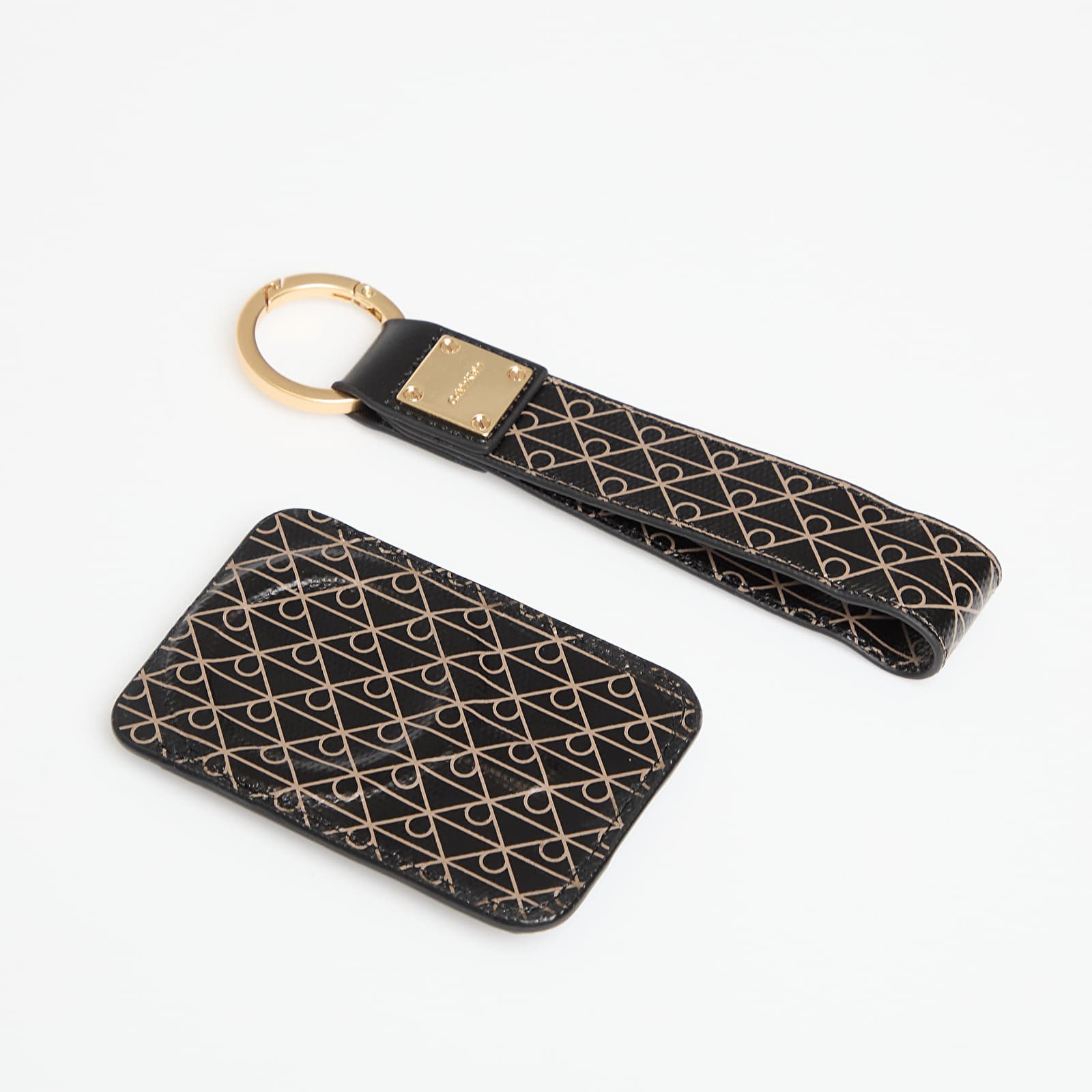 Men's wallets Calvin Klein Emblem Aop Key Fob + Cardholder Black