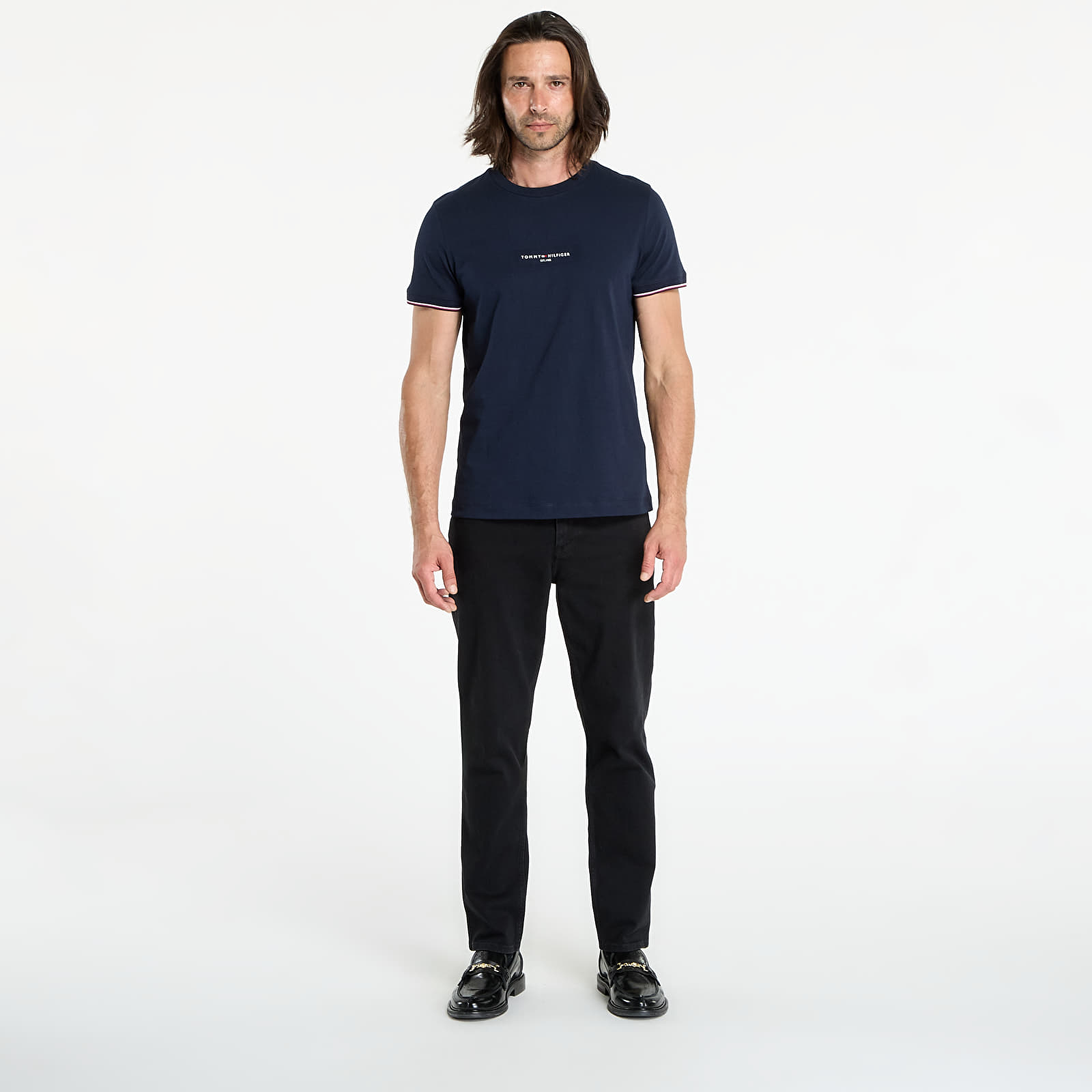 Moške majice Tommy Hilfiger Tommy Logo Tipped Tee Blue