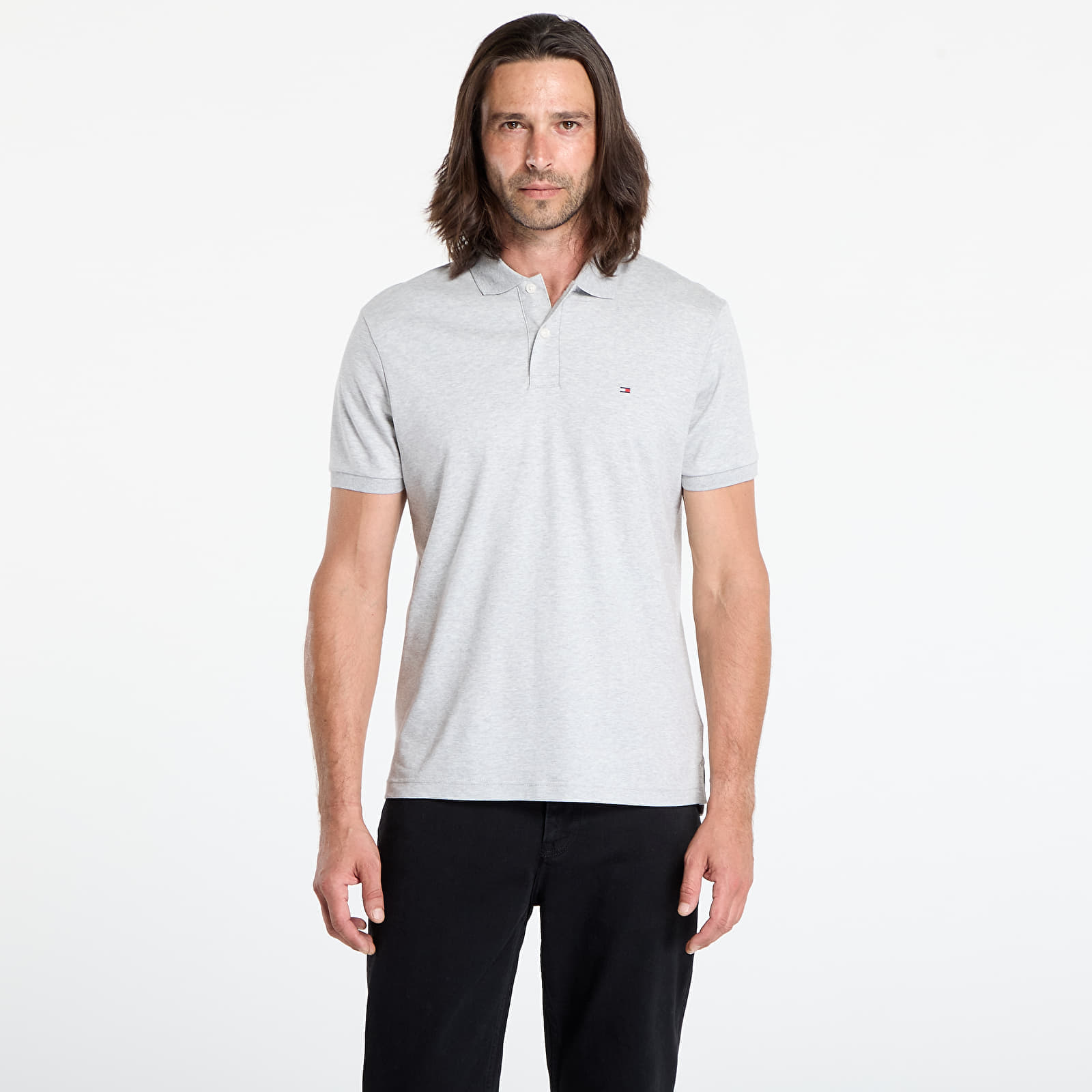 Tricou Tommy Hilfiger Liquid Cotton Reg Se Polo Grey L