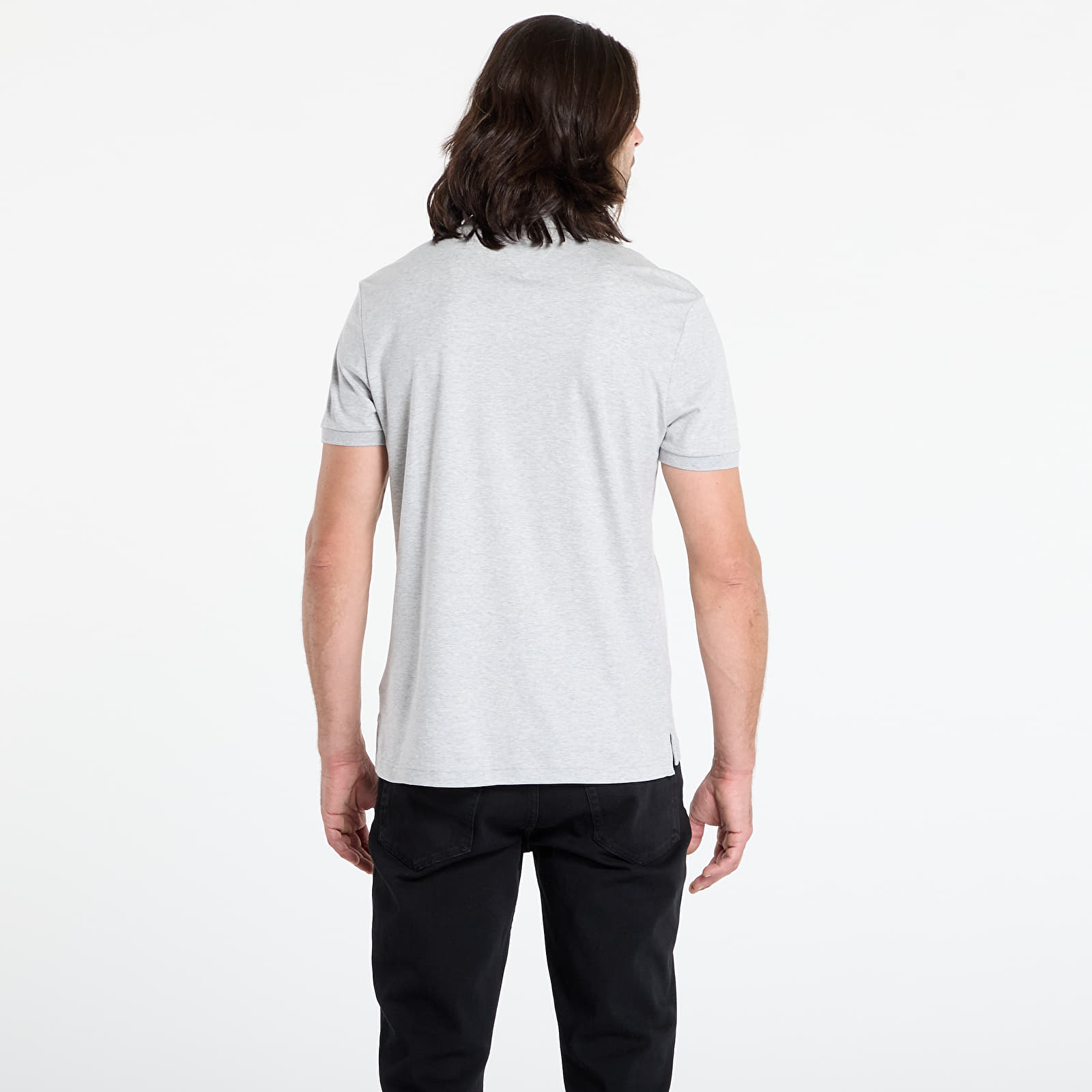 Moške majice Tommy Hilfiger Liquid Cotton Reg Se Polo Grey