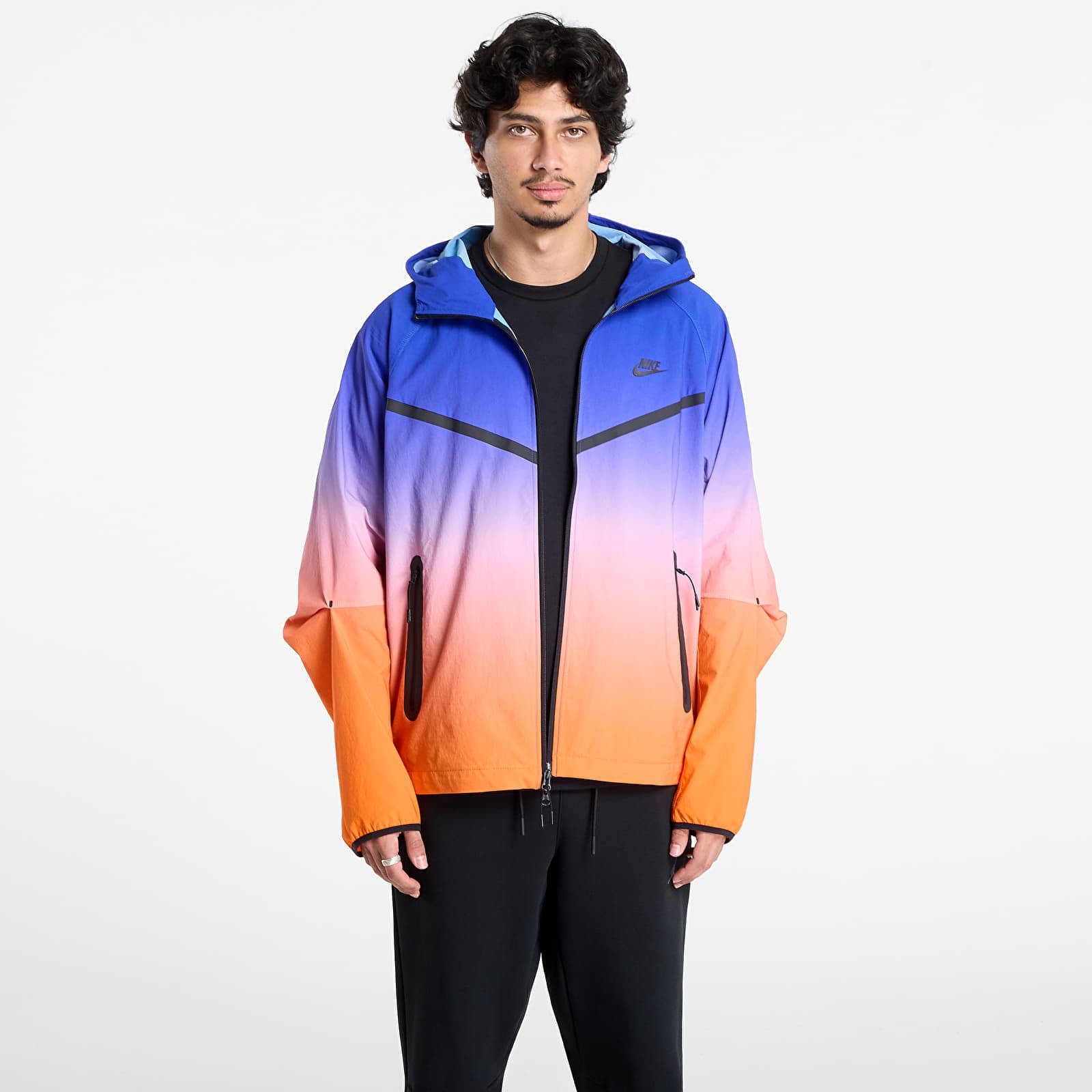 Jachetă Nike Tech Mens Woven Full-Zip Jacket Game Royal/ Safety Orange XL