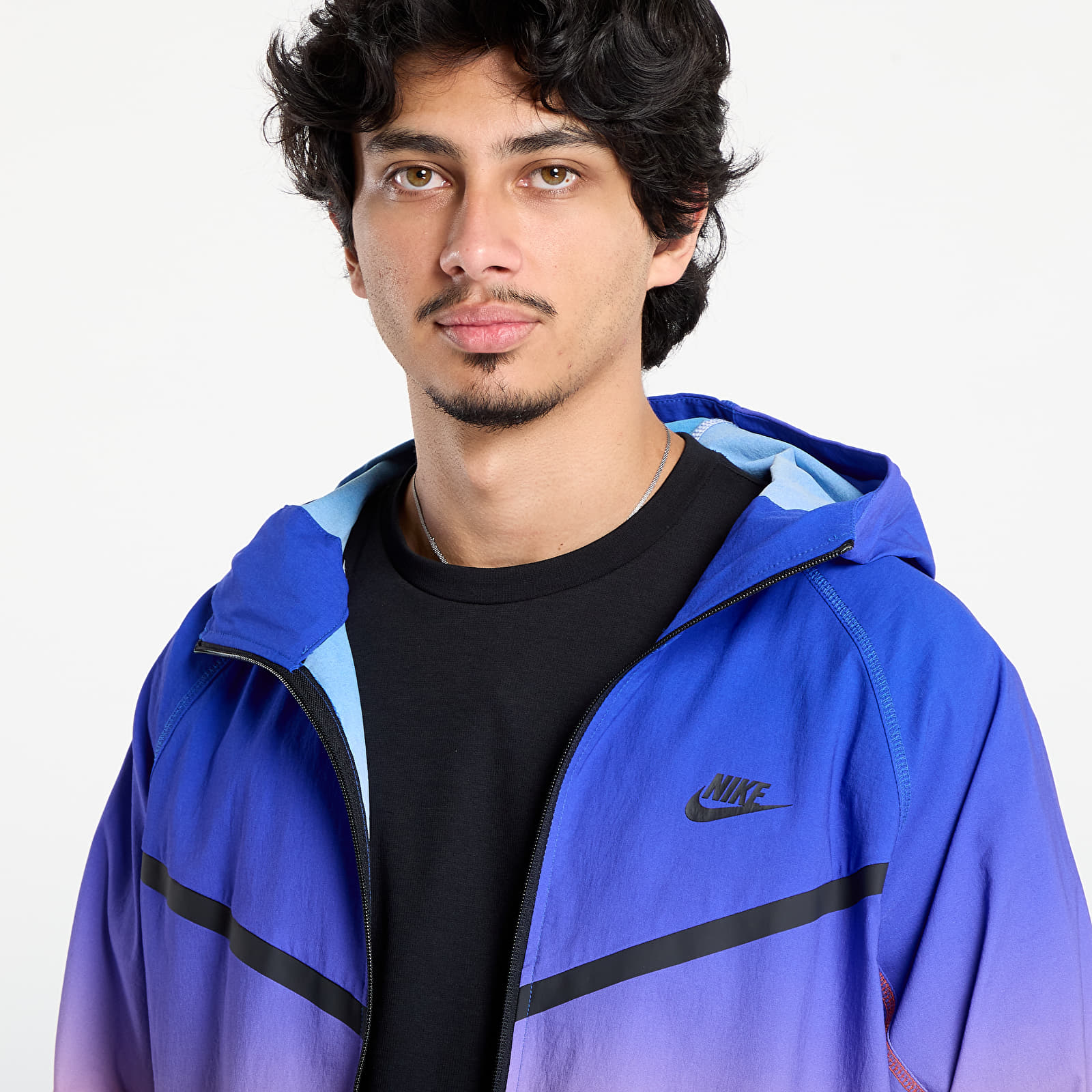 Jakker Nike Tech Men's Woven Full-Zip Jacket Game Royal/ Safety Orange