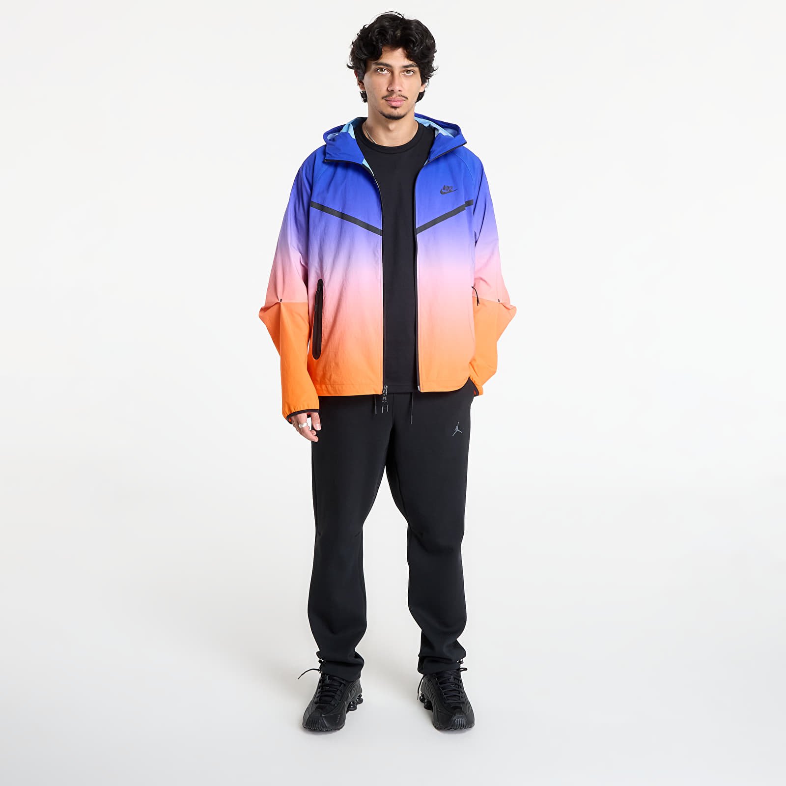 Jakker Nike Tech Men's Woven Full-Zip Jacket Game Royal/ Safety Orange