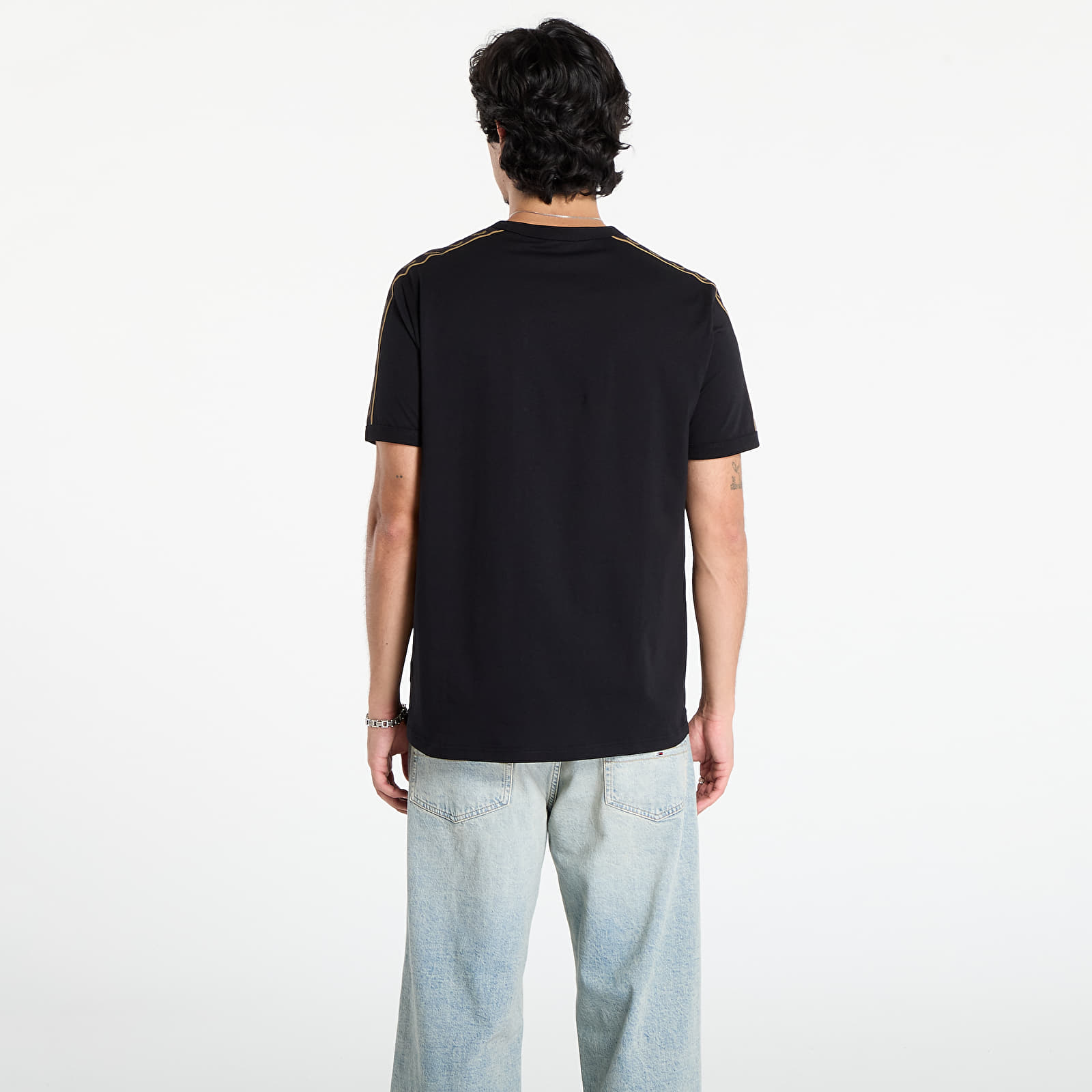 T-shirts FRED PERRY Contrast Tape Ringer T-Shirt Black/ Shadedston