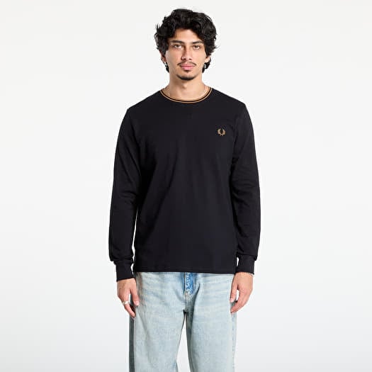T-shirt FRED PERRY Ls Twin Tipped T-Shirt Black