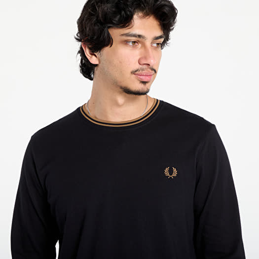 FRED PERRY Ls Twin Tipped T-Shirt Black | Footshop