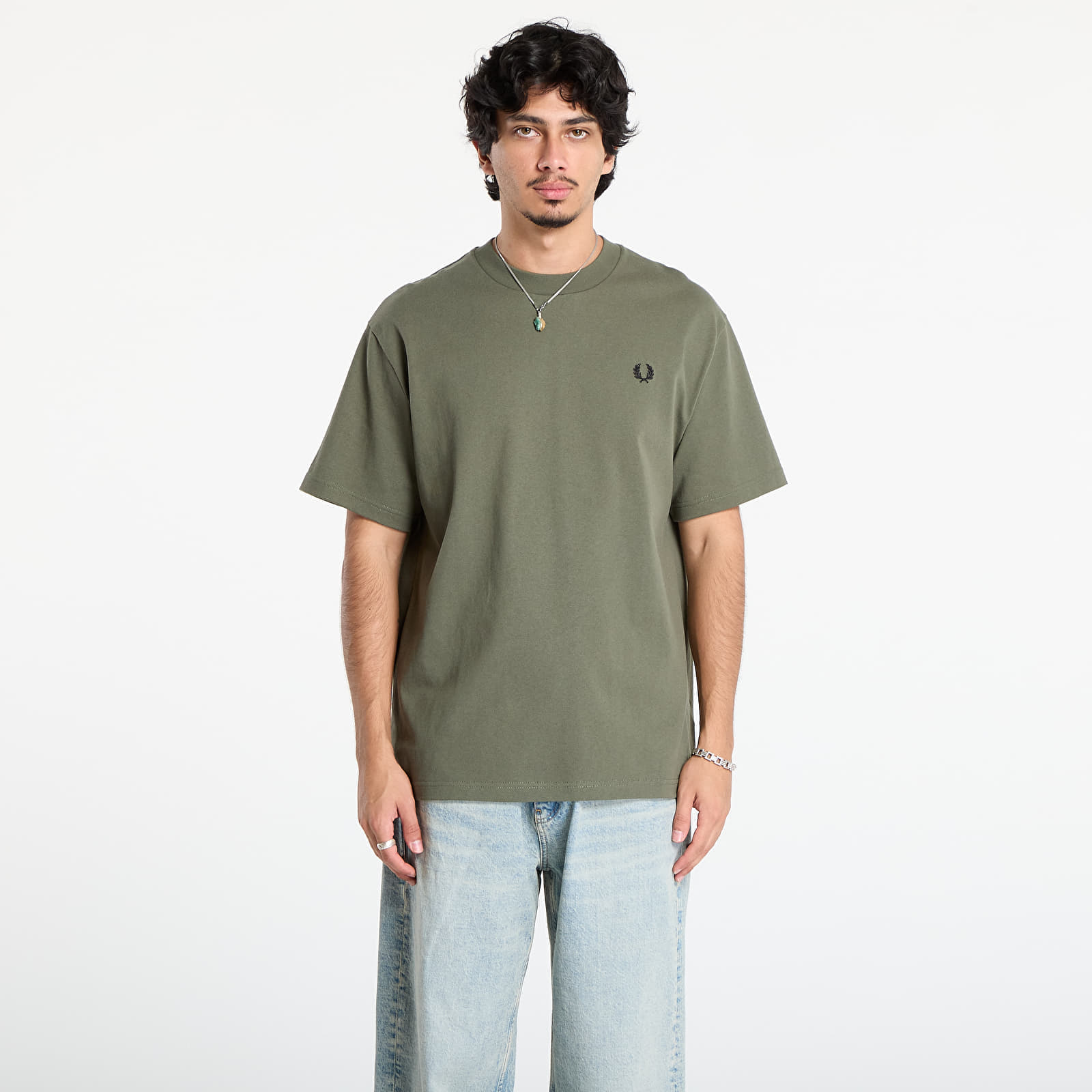 Тениска FRED PERRY Relaxed T-Shirt Laurel W Green S
