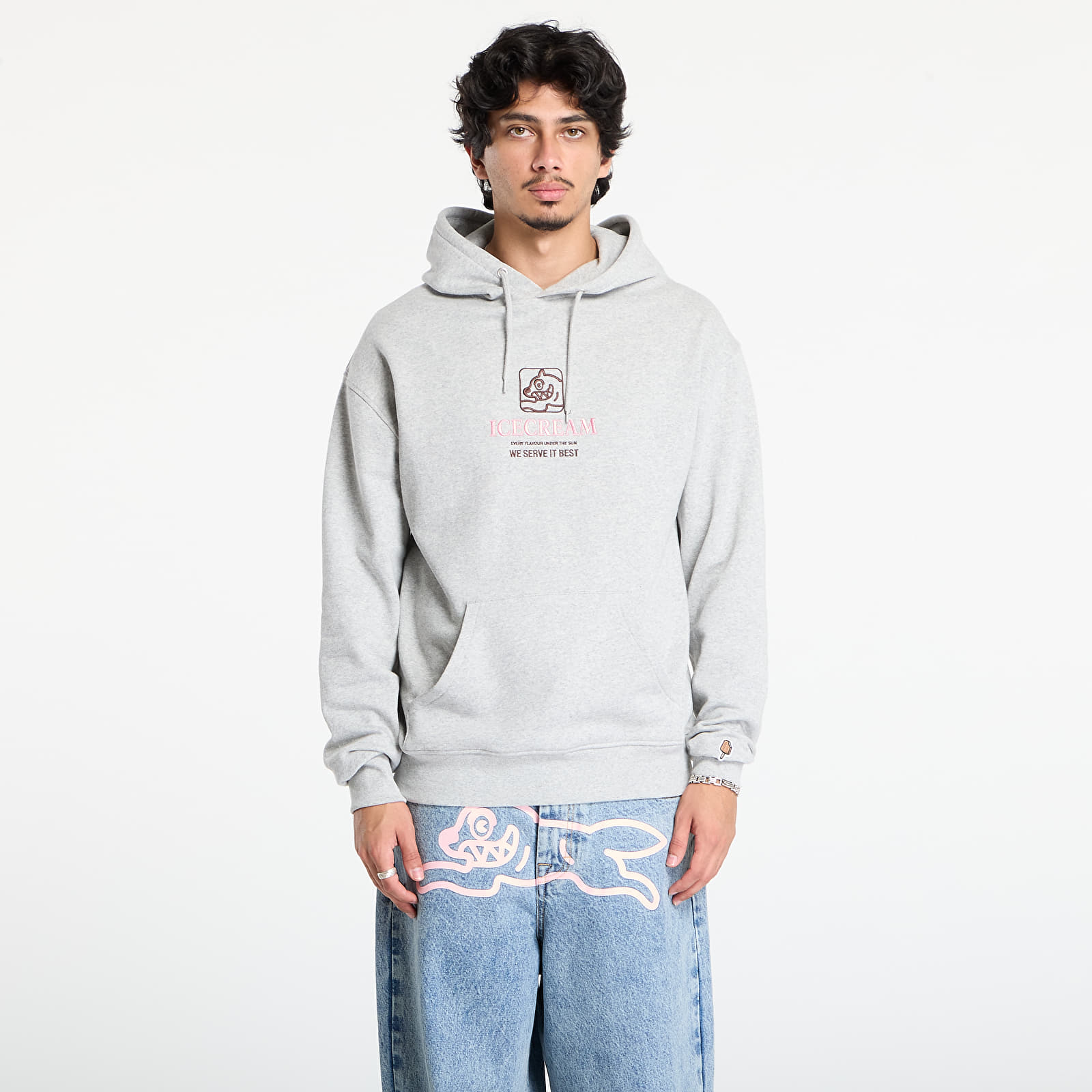 Mikiny Billionaire Boys Club Icecream Serve It Best Popover Hood Heather Grey