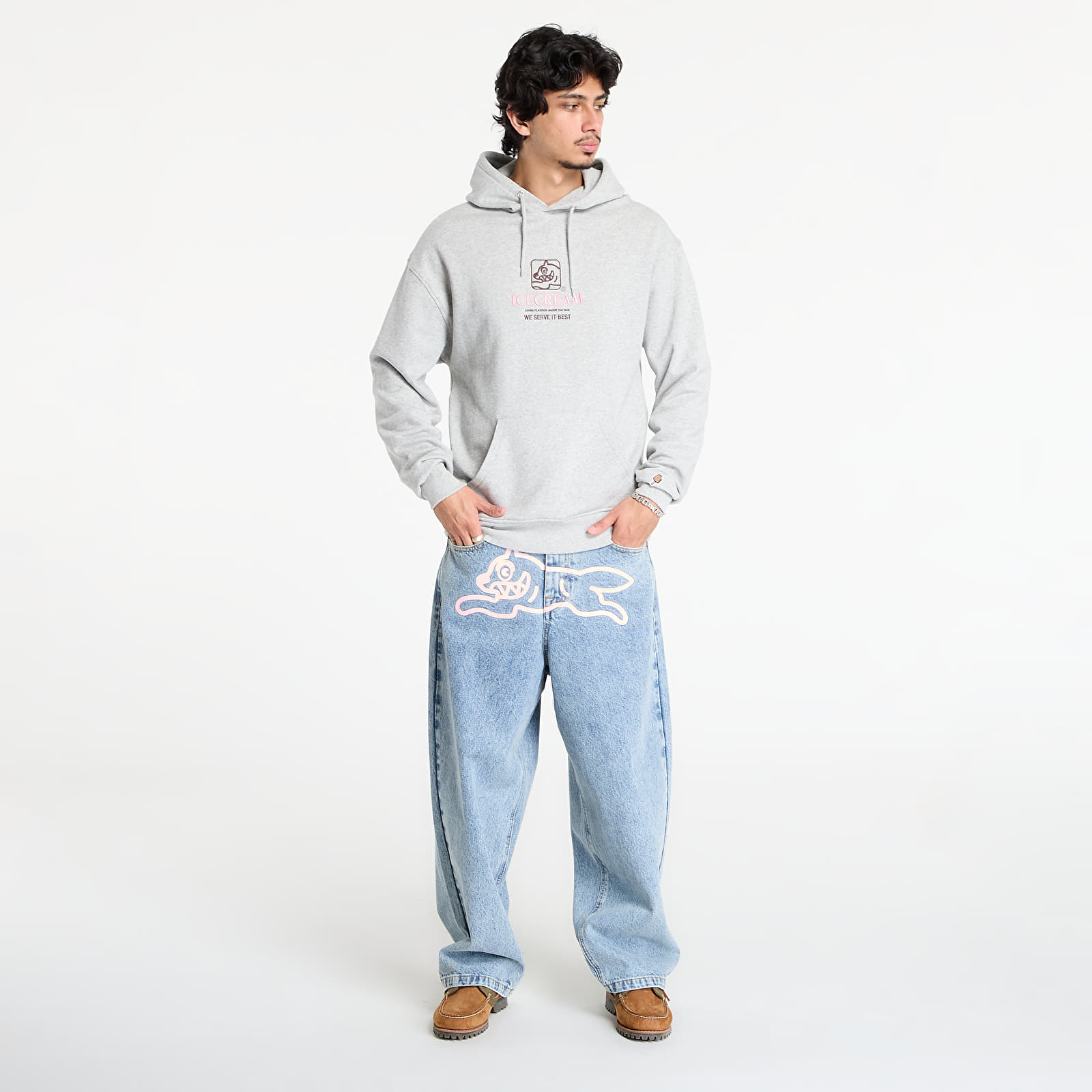Mikiny Billionaire Boys Club Icecream Serve It Best Popover Hood Heather Grey