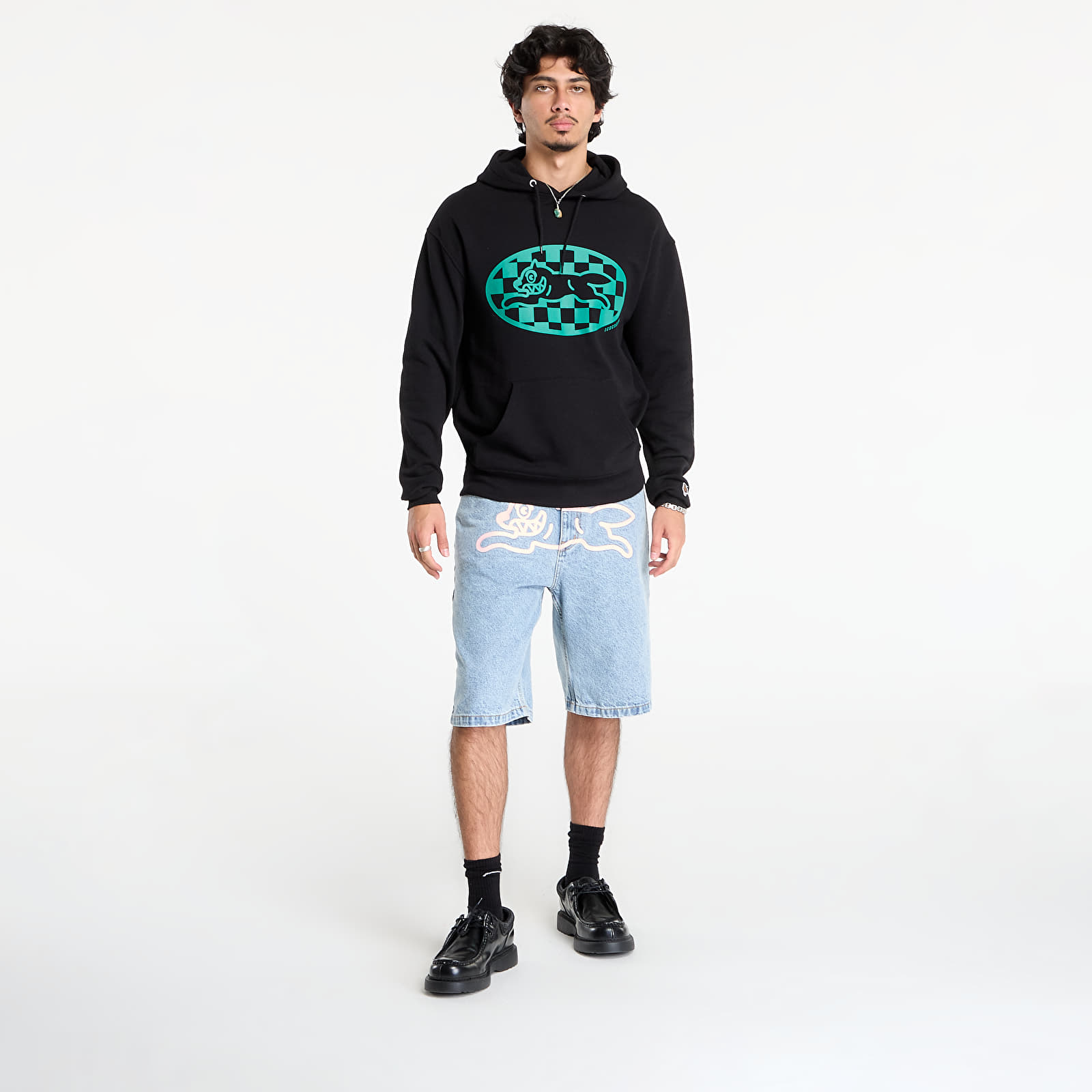 Mikiny Billionaire Boys Club Icecream Checker Running Dog Popover Hood Black