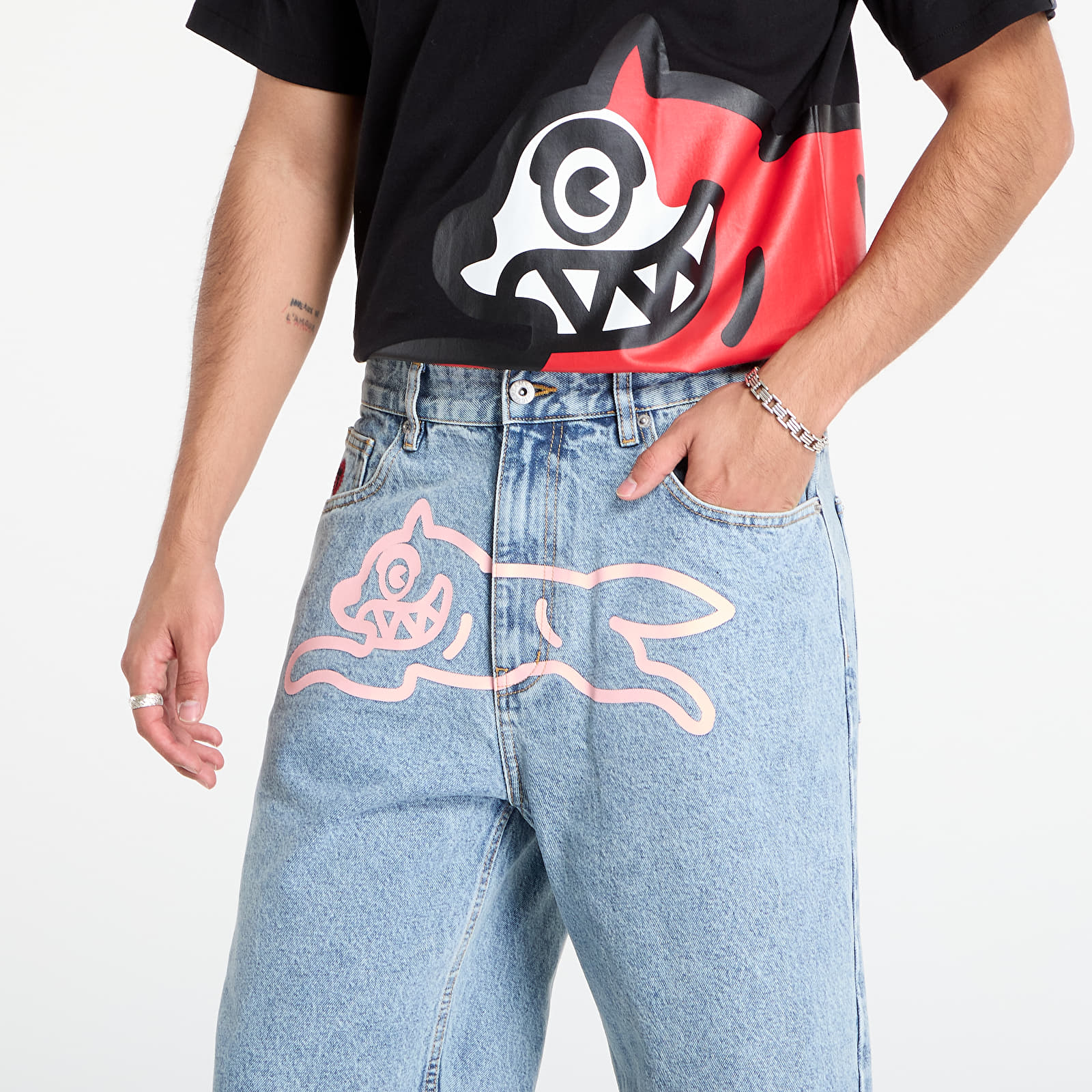 Shorts Billionaire Boys Club Icecream Running Dog Denim Shorts Heavy Wash Blue
