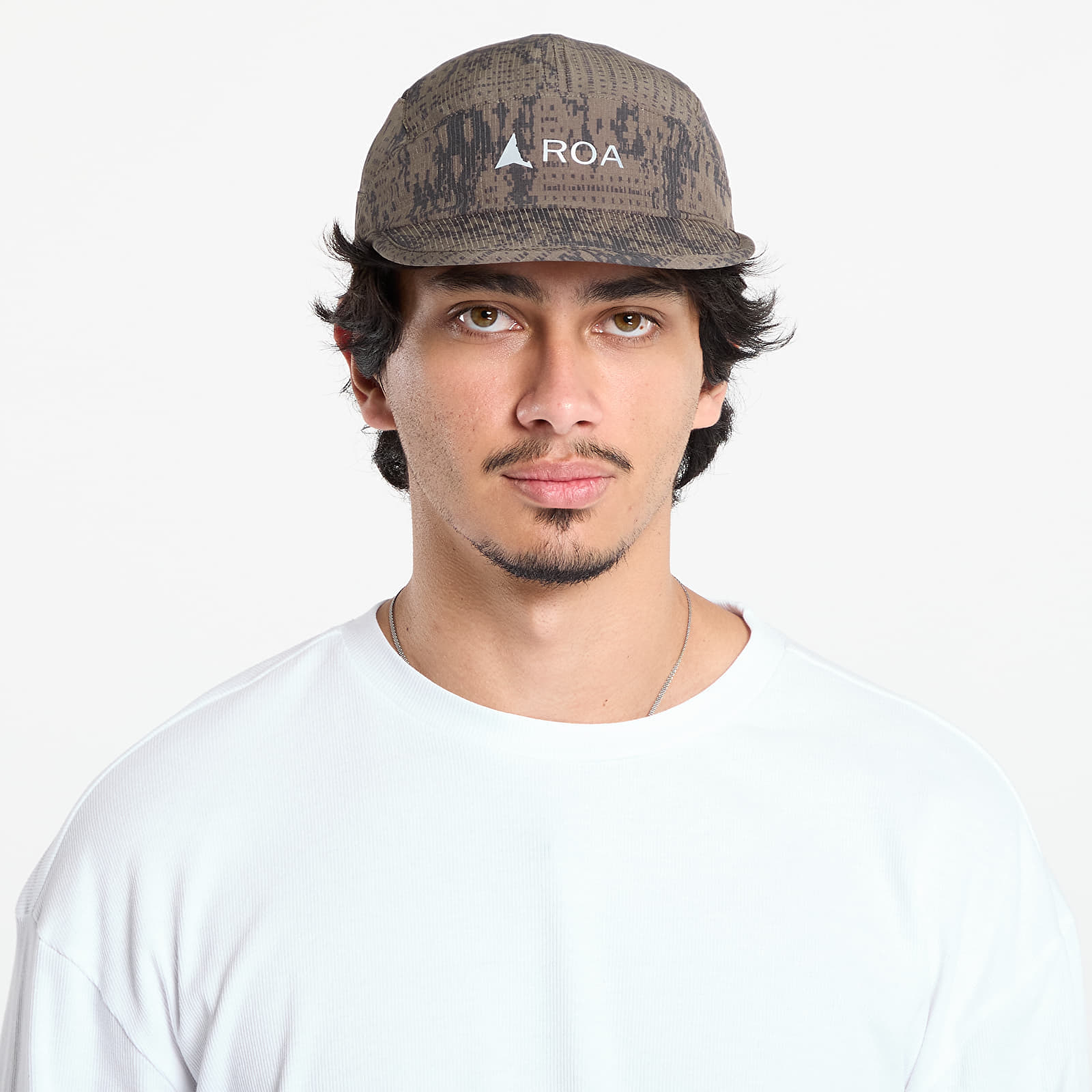 Capac ROA Bri Melted Print Open Weave Cap Dark Olive Universal