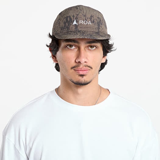 Cap ROA Bri Melted Print Open Weave Cap Dark Olive