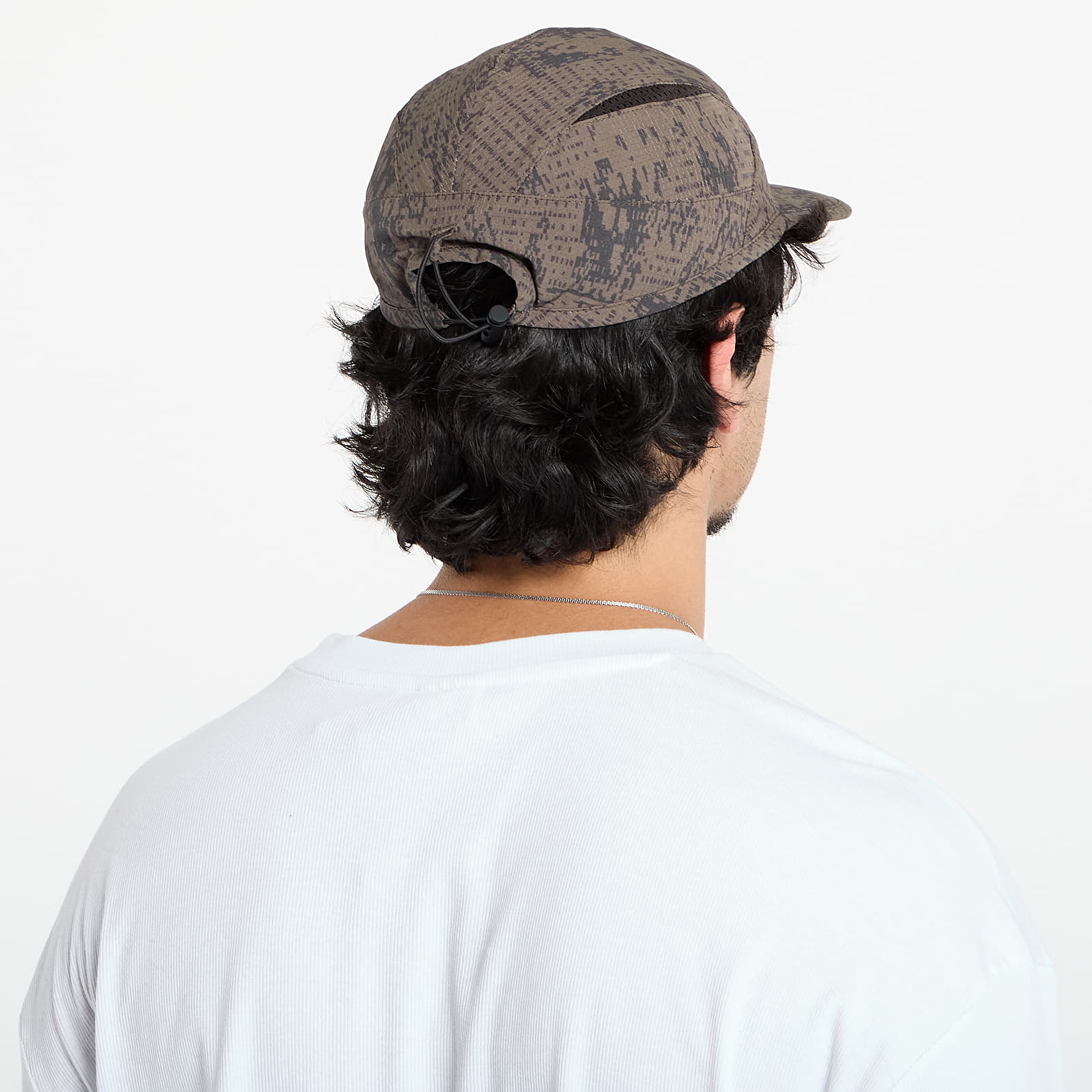 Vyriškos kepurės ROA Bri Melted Print Open Weave Cap Dark Olive