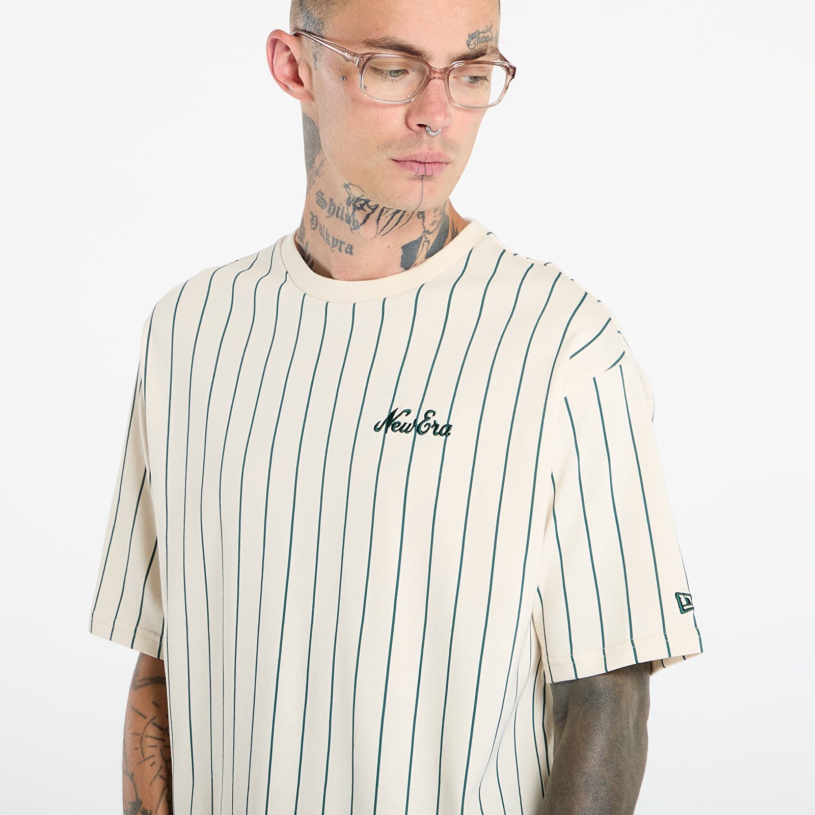 T-shirts New Era Pinstripe T-Shirt Light Cream