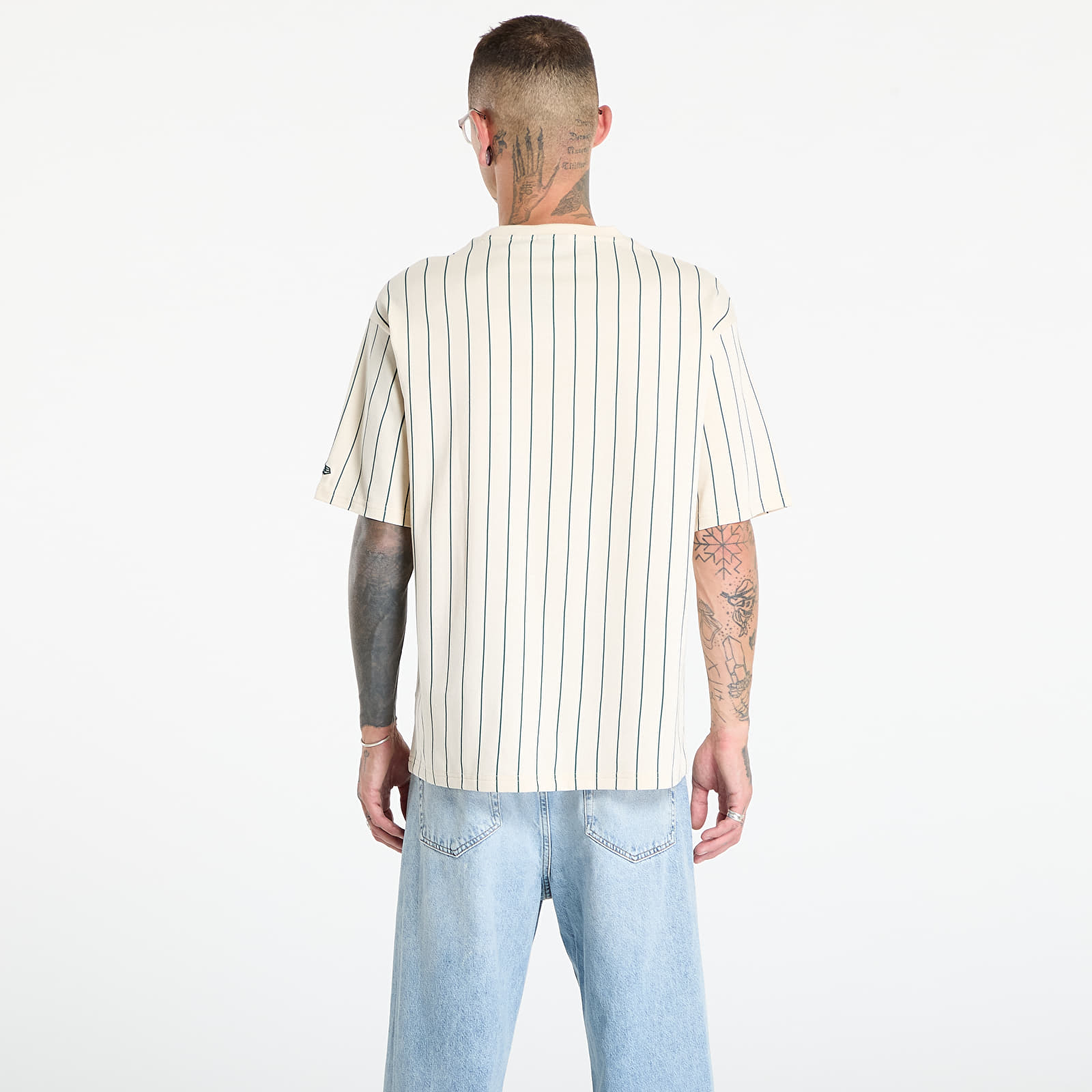 T-shirts New Era Pinstripe T-Shirt Light Cream