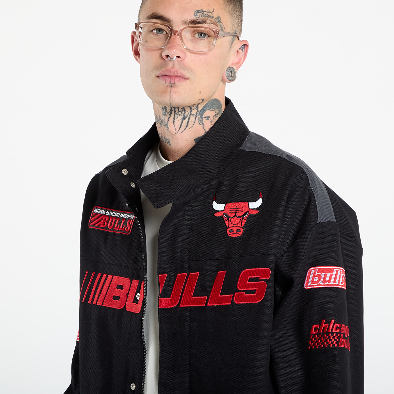 Jackets New Era NBA Motorsport Chicago Bulls Jacket Black