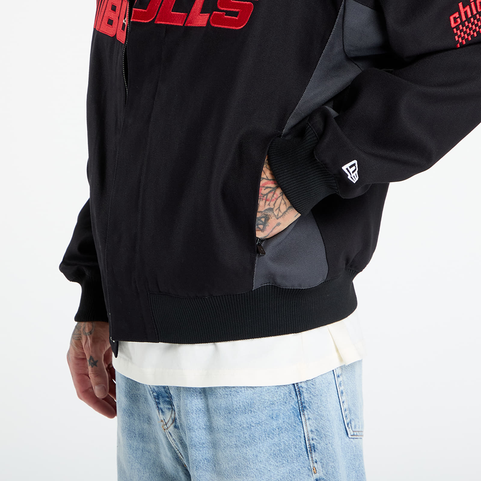 Jackets New Era NBA Motorsport Chicago Bulls Jacket Black