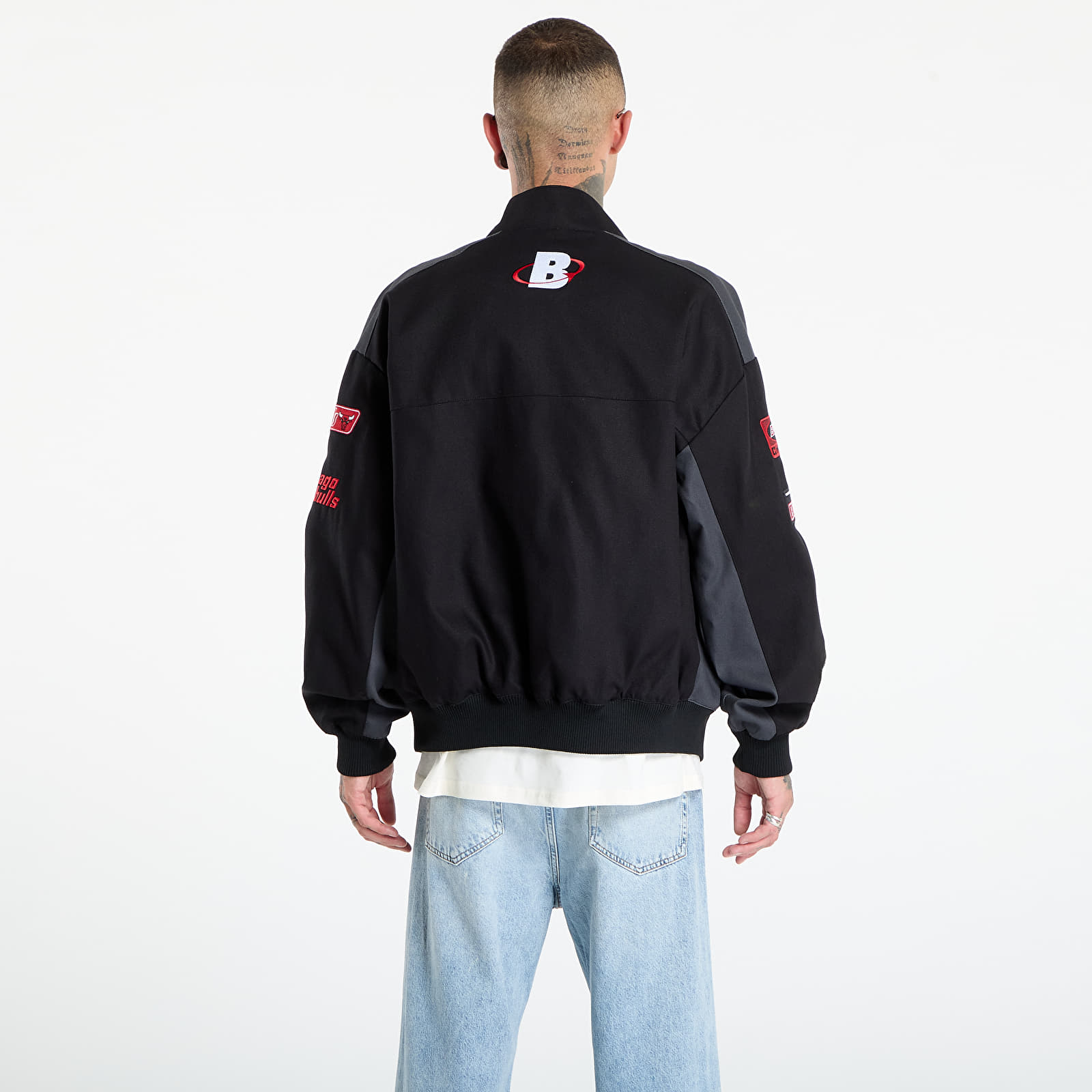 Jackets New Era NBA Motorsport Chicago Bulls Jacket Black