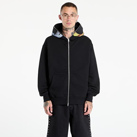 PLEASURES Daft Club Ram Zip Hoodie Black