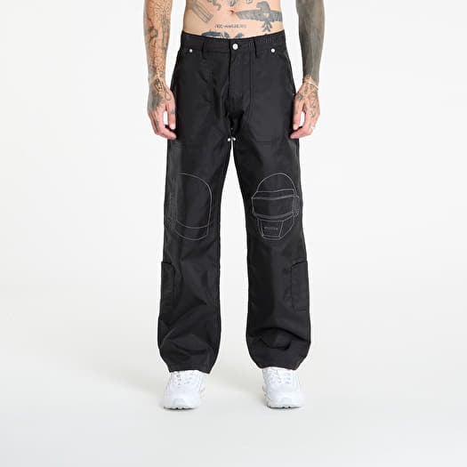 PLEASURES Daft Club Helmets Nylon Work Pants Black