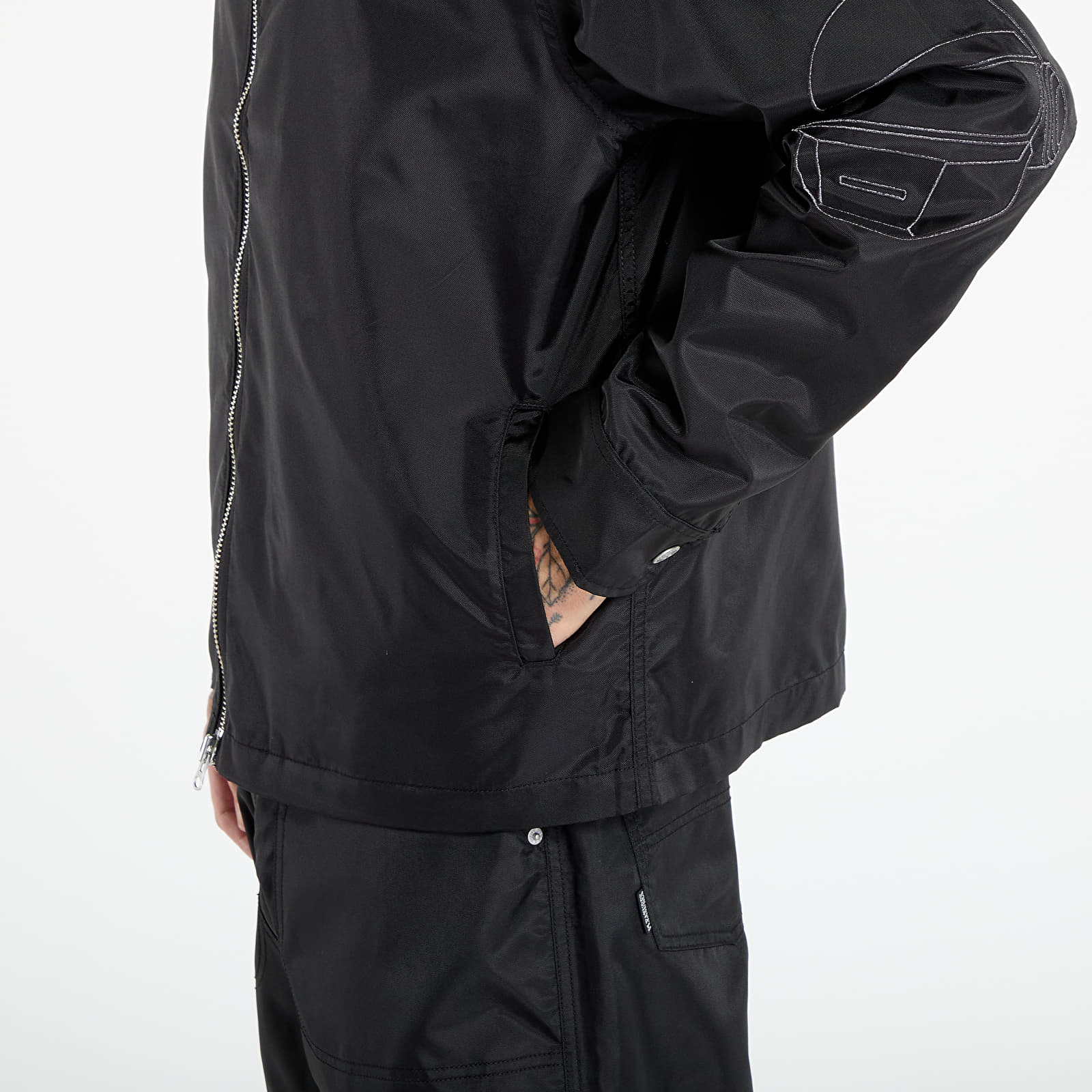 Jackets PLEASURES Daft Club Helmets Nylon Work Jacket Black