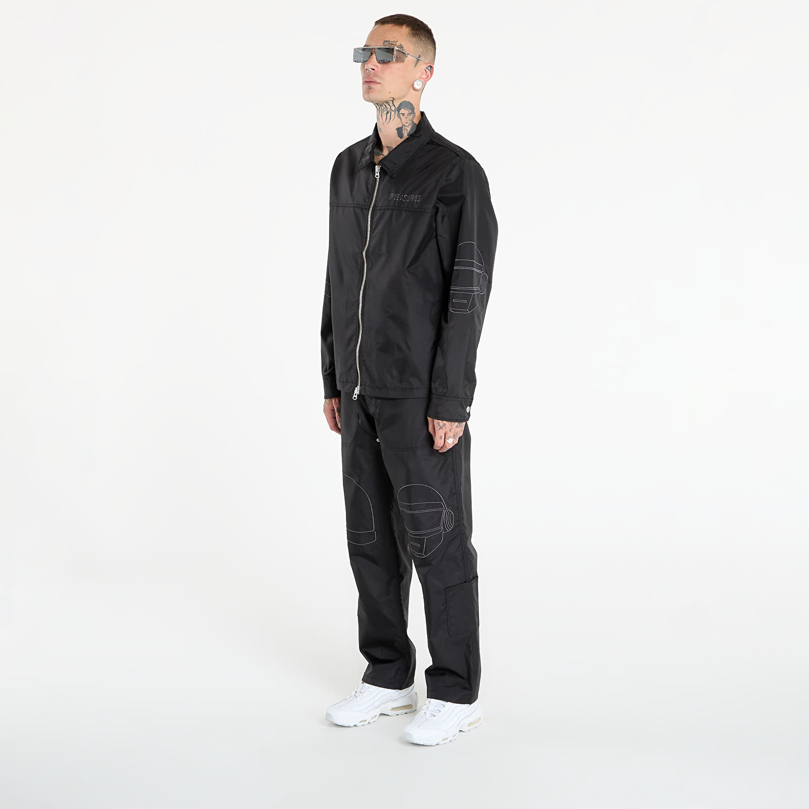 Jackets PLEASURES Daft Club Helmets Nylon Work Jacket Black