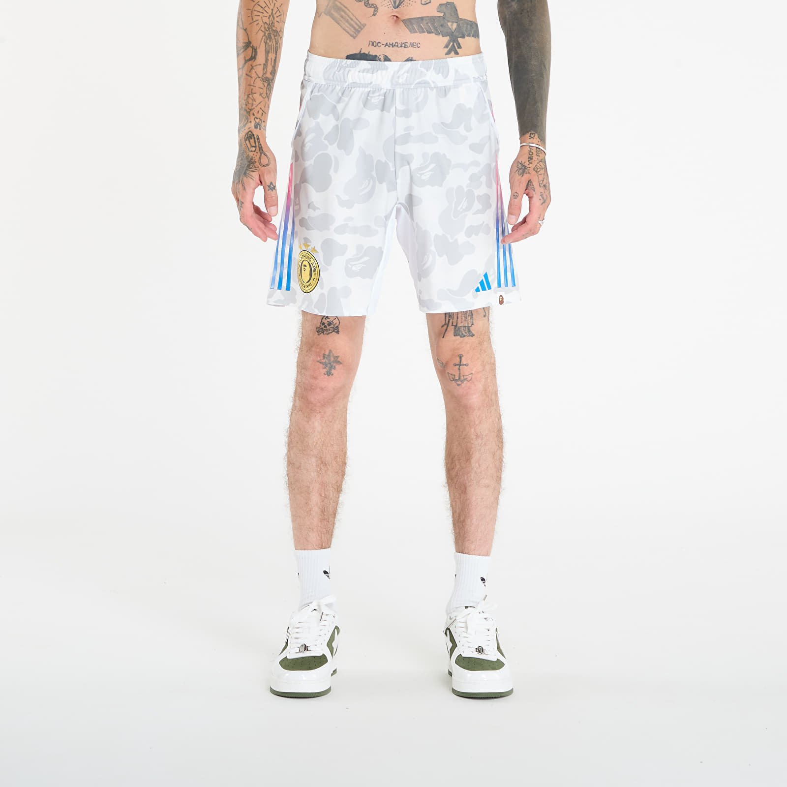 Pantaloni scurți adidas x BAPE FB Shorts White XL