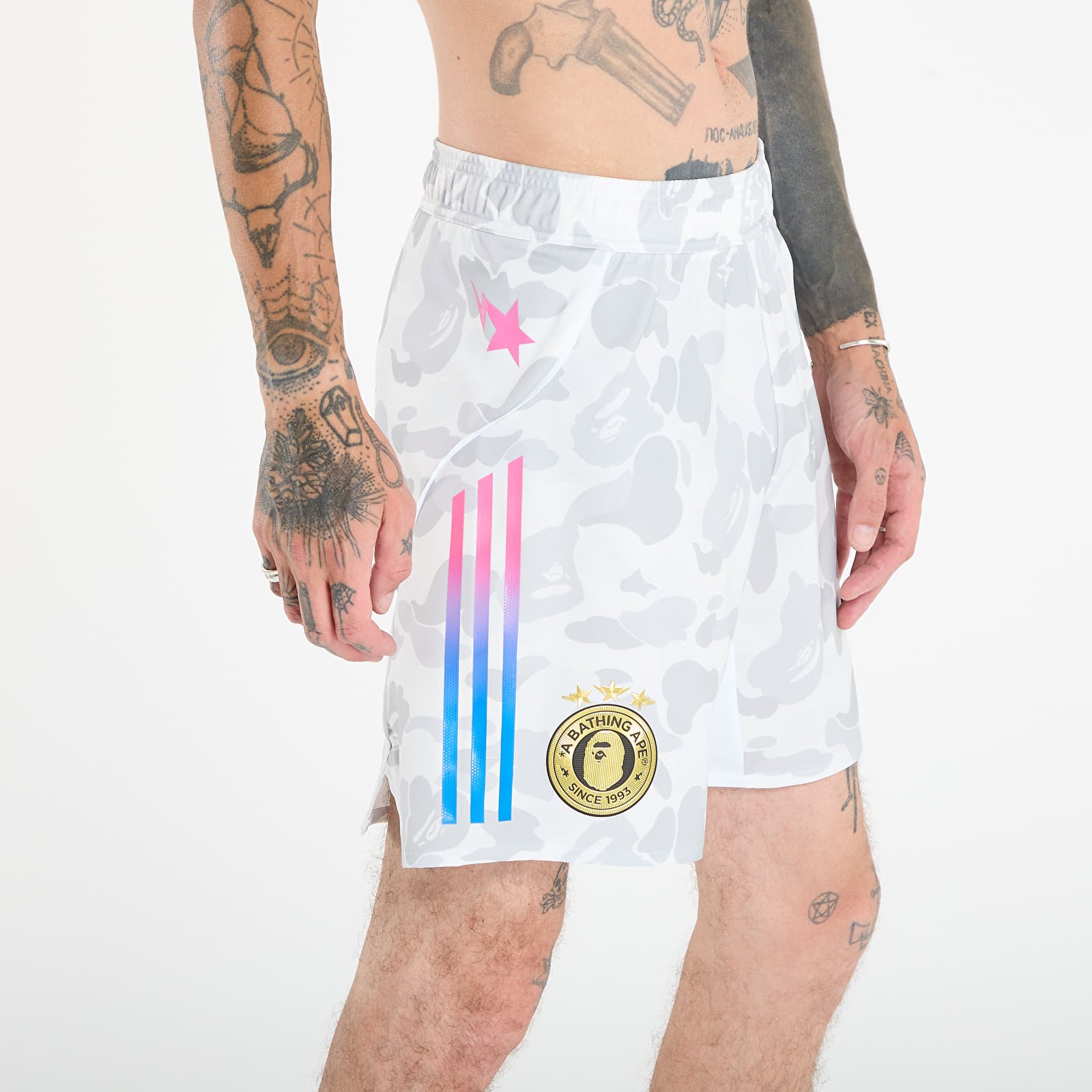 Kurzhosen adidas x BAPE FB Shorts White