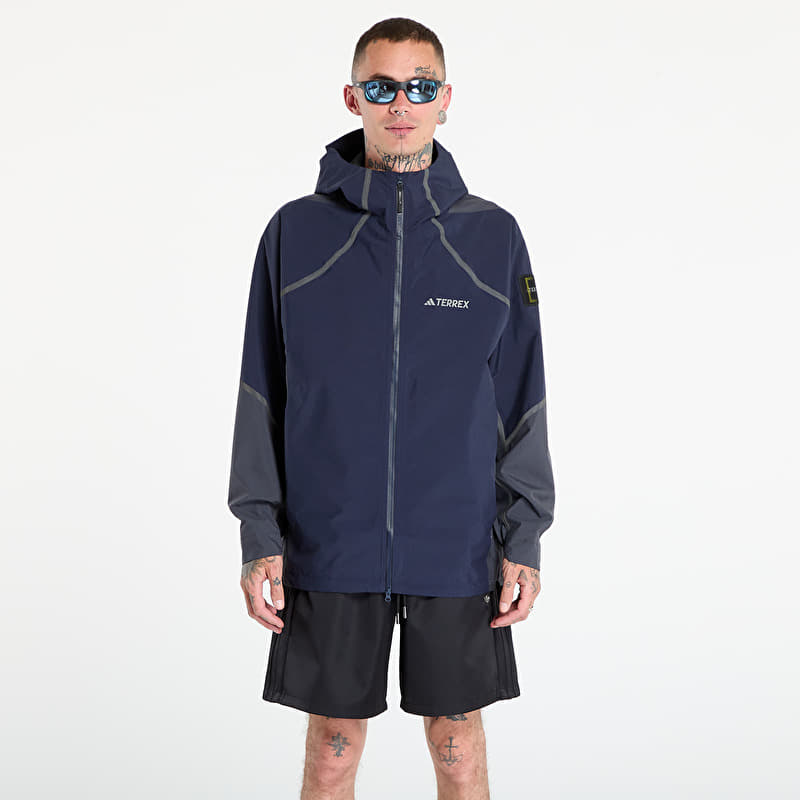Takki adidas National Geographic Waterproof Climaproof Rain Jacket Legend Ink
