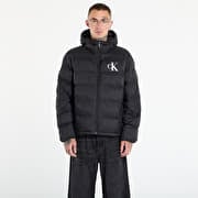 Calvin Klein Jeans Ls Nylon Monogram Pu Jacket Black
