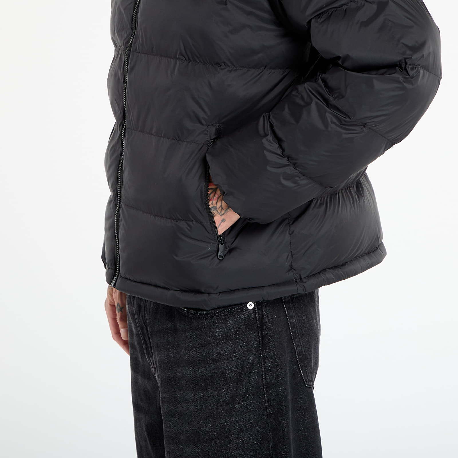 Puffer jackets Calvin Klein Jeans Ls Nylon Monogram Pu Jacket Black