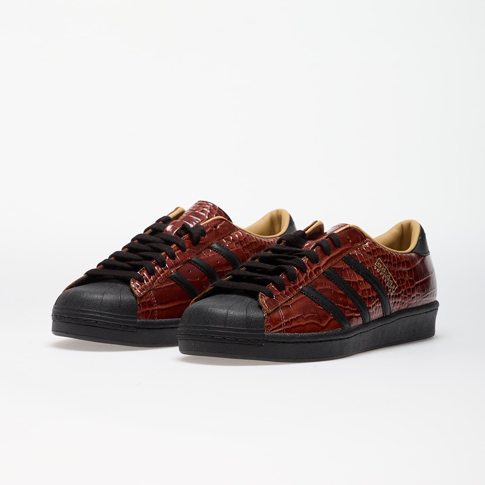 Men's shoes adidas Superstar Vintage Fox Brown/ Core Black/ Gold Beige