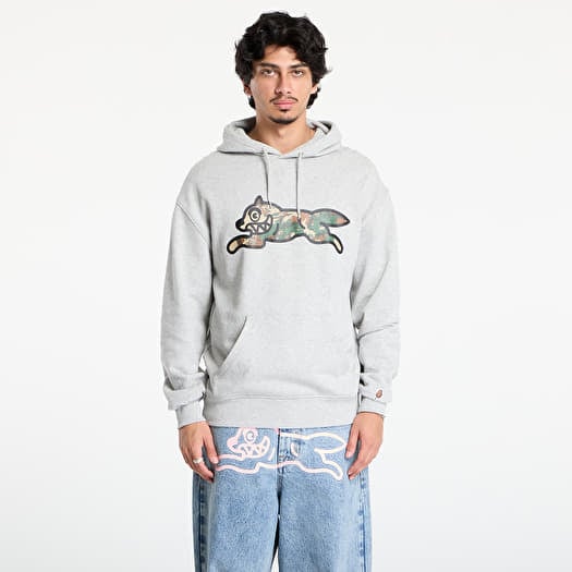 Billionaire Boys Club Icecream Woodland Camo Running Dog Popover Hood Heather Grey