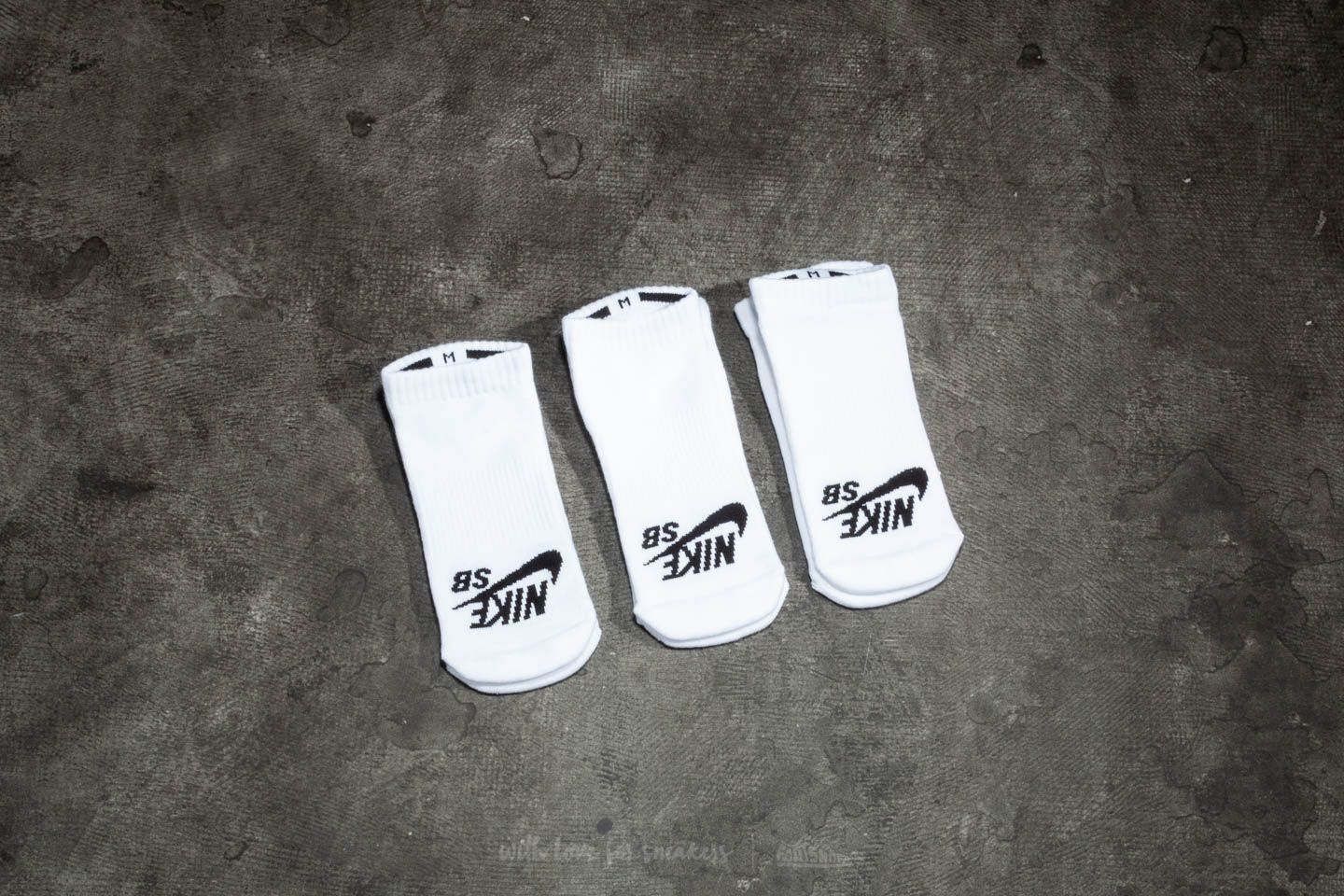 Socken Nike SB 3 Pack No Show Socks White/ Black