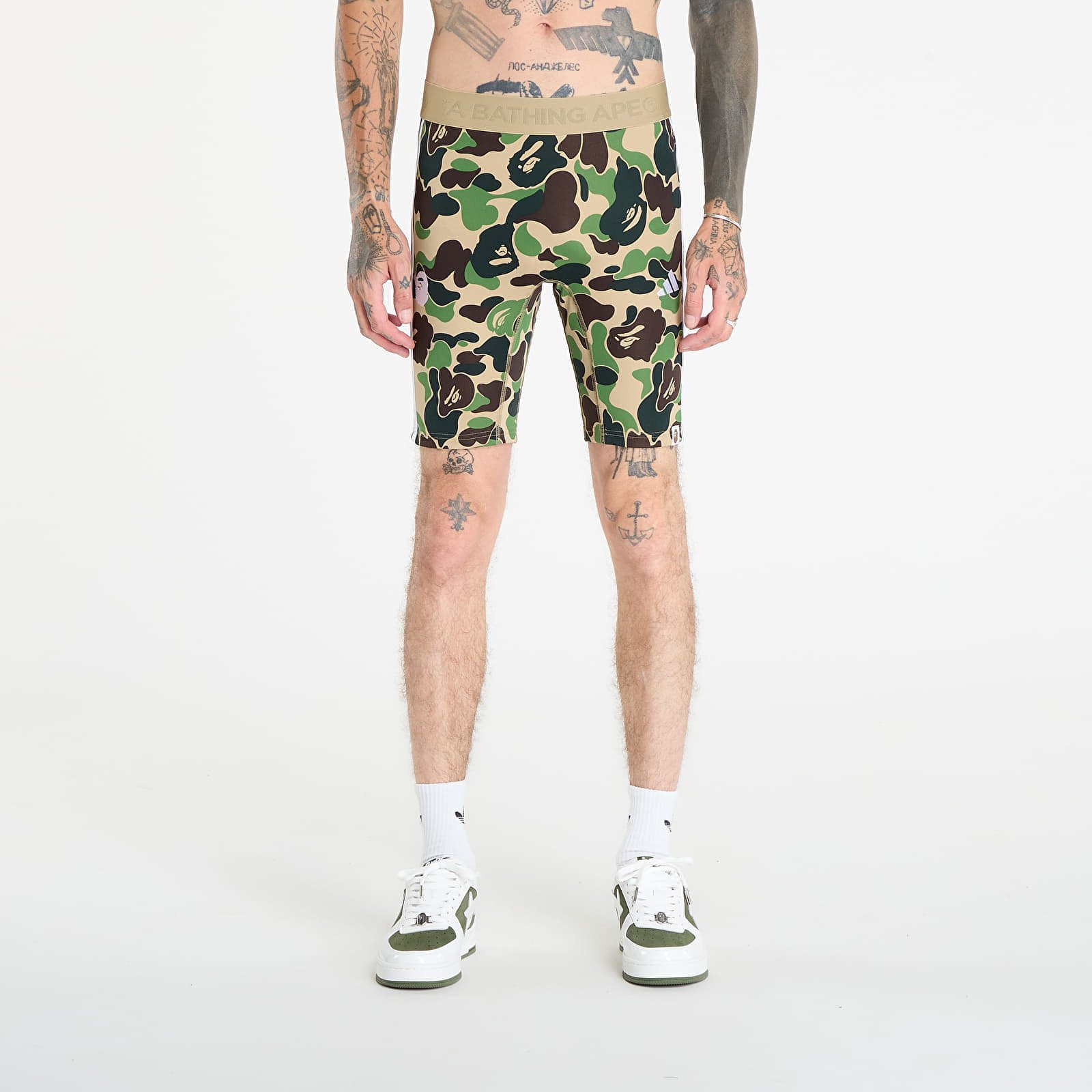 Pantaloni scurți adidas x BAPE FB Tights Crew Green L
